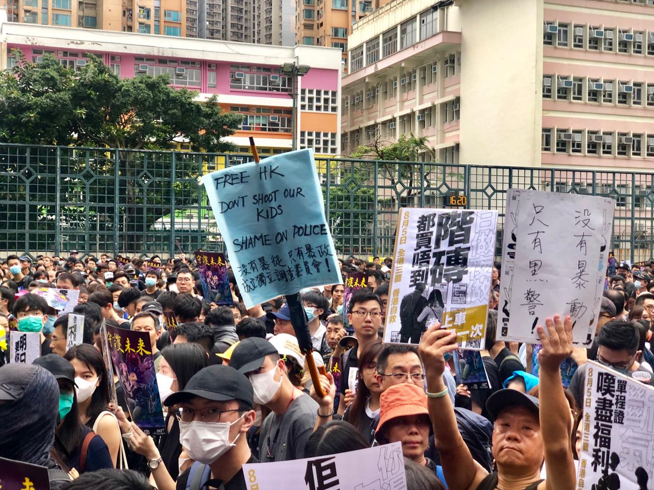 Protesters Push Barricades And Build Lennon Walls Along Mong Kok Route