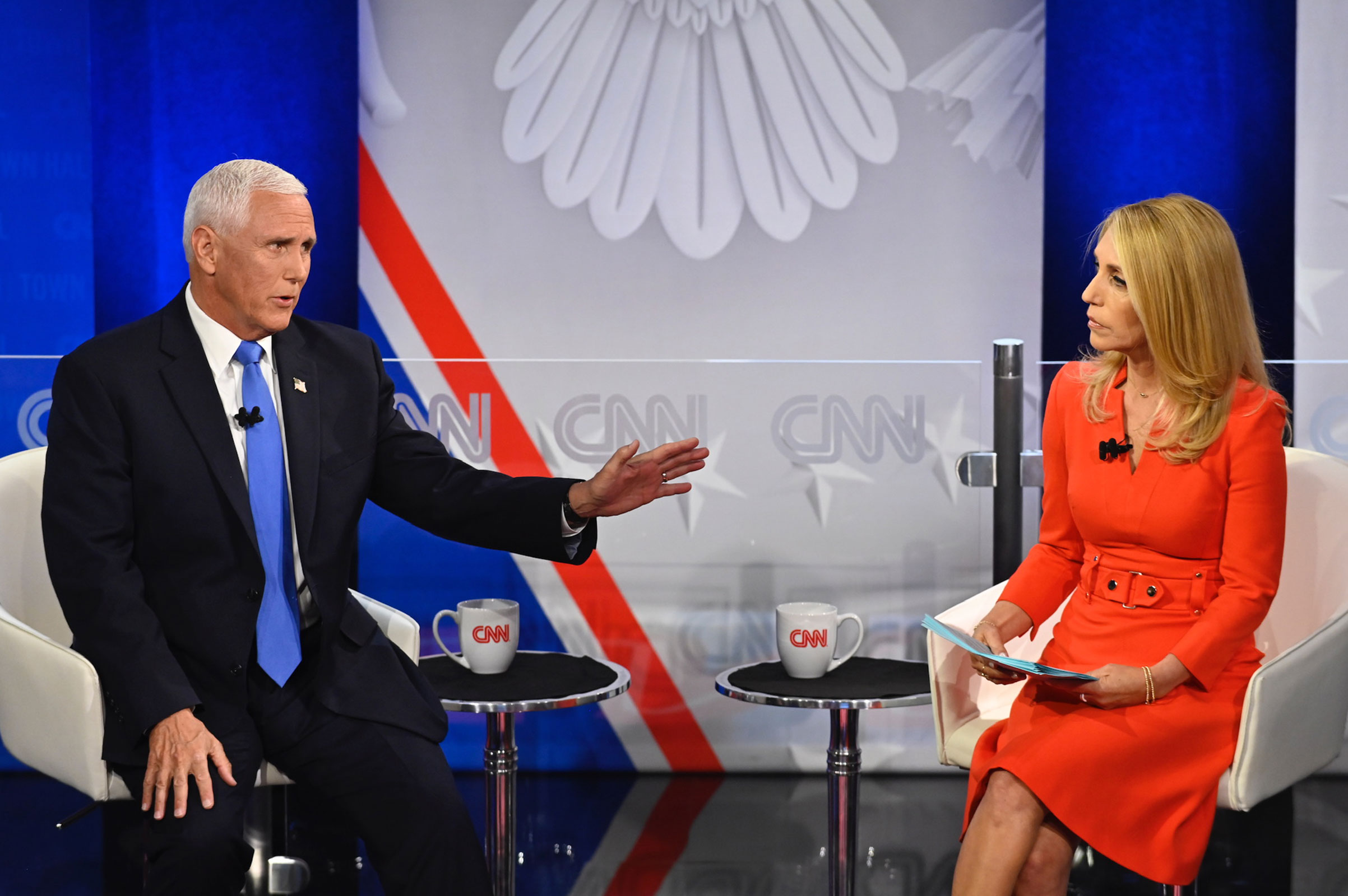 Former Vice President Mike Pence participates in a CNN Republican Presidential Town Hall moderated by CNN’s Dana Bash at Grand View University in Des Moines, Iowa, on Wednesday, June 7, 2023.