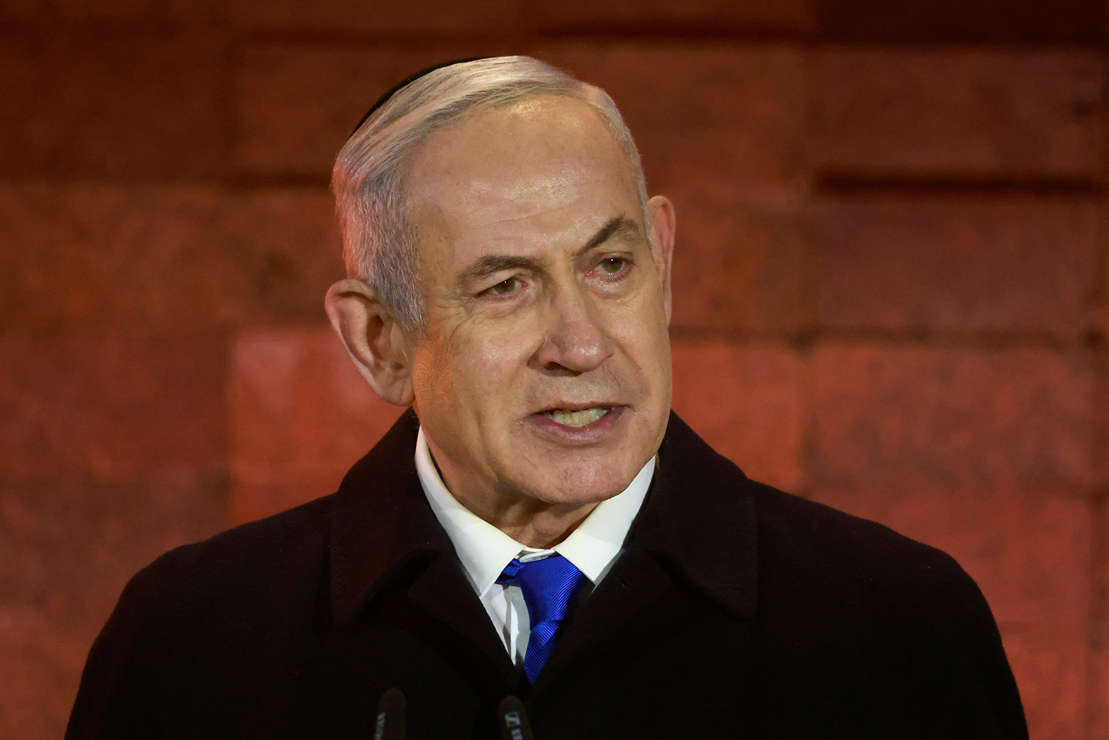 Israel's Prime Minister Benjamin Netanyahu speaks during an event in Jerusalem on May 5.