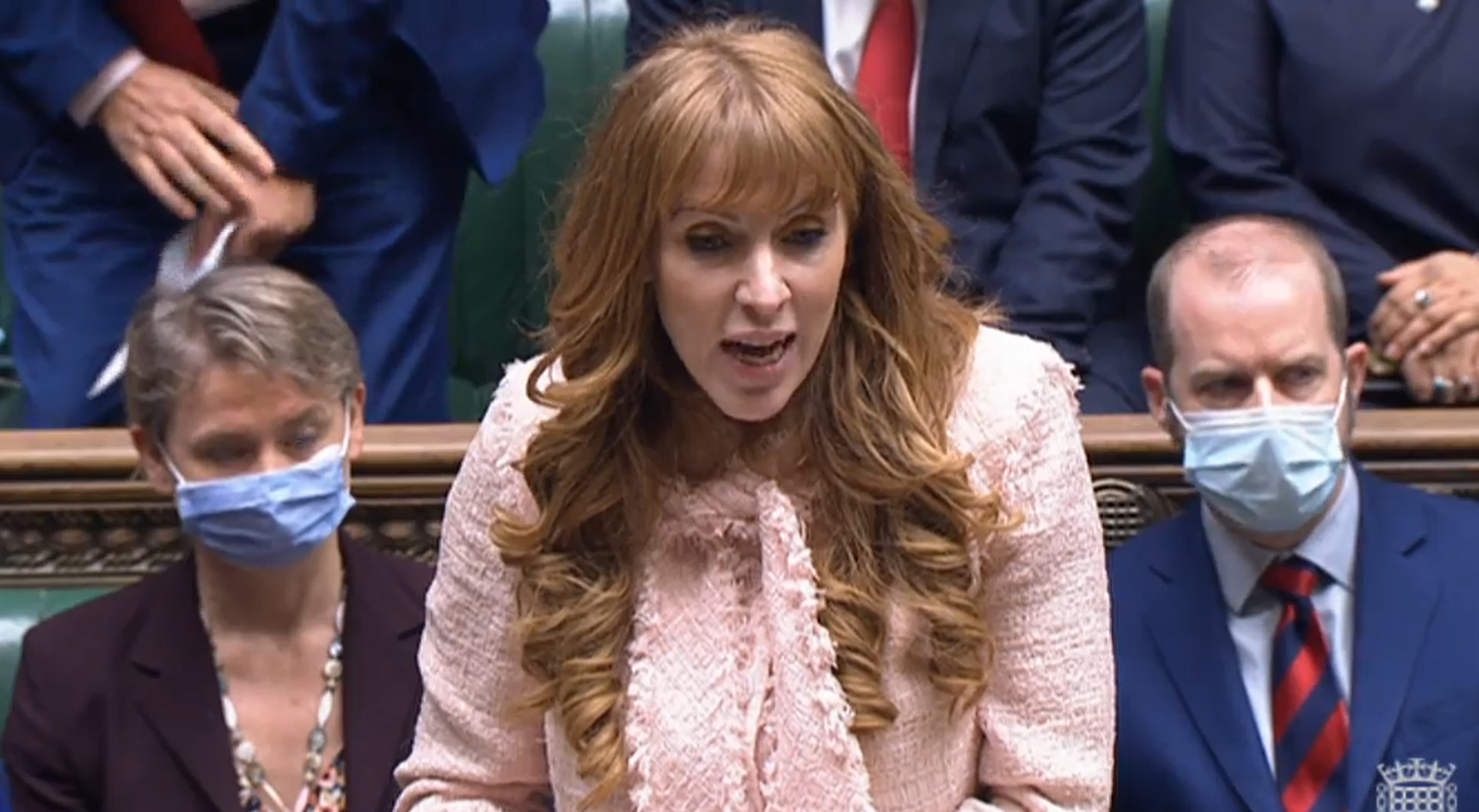 Labour deputy leader Angela Rayner in the House of Commons, Westminster, on Tuesday January 11, 2022 asking an urgent question over the lockdown-busting Downing Street drinks party allegedly attended by Boris Johnson and his wife Carrie. Police are in contact with the Cabinet Office over claims that Martin Reynolds, a senior aide to the Prime Minister, organised a "bring your own booze" party in the garden behind No 10 during England's first lockdown in May 2020. 