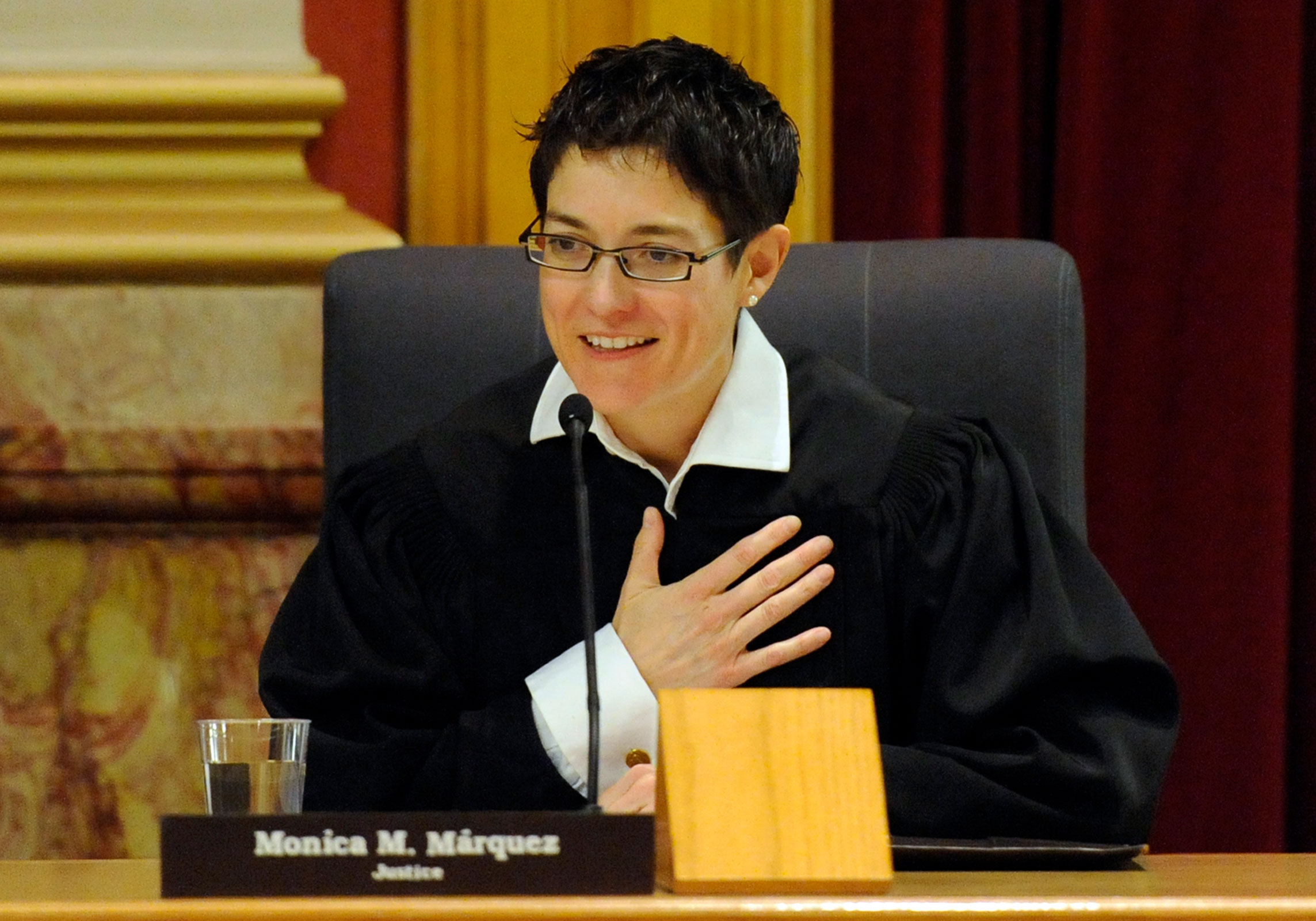 This 2010 photo shows Colorado Supreme Court Justice Monica Marquez in Denver.