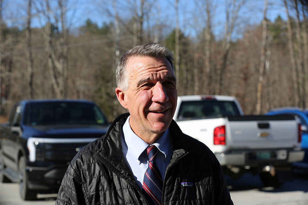 Scott arrives to vote in Berlin, Vermont, on November 8.