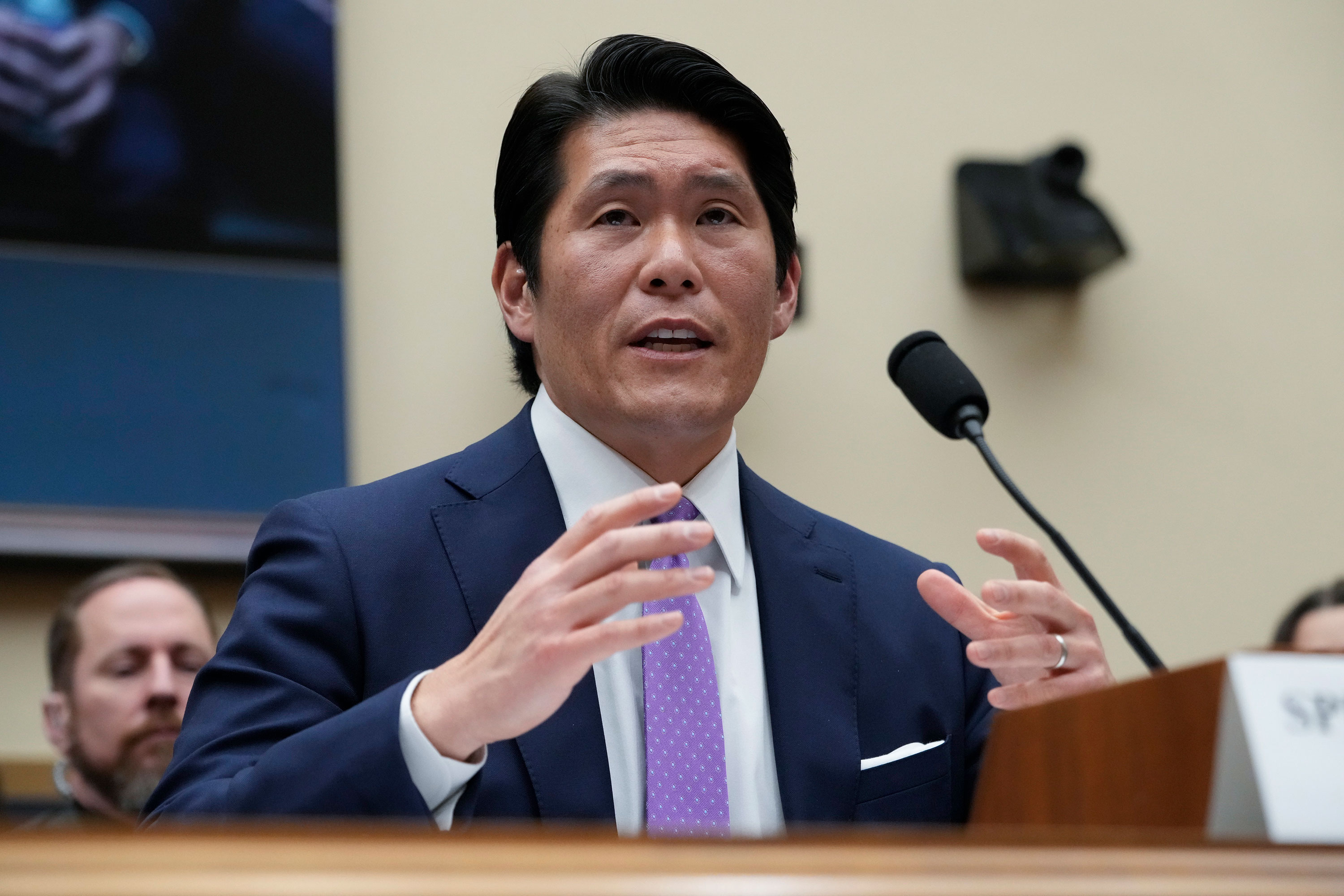 Robert Hur speaks during the hearing Tuesday.