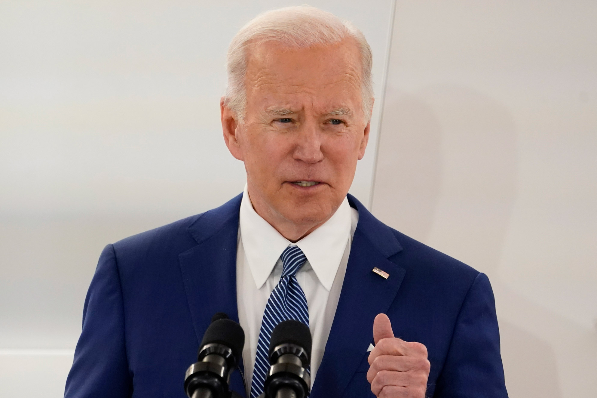 President Joe Biden speaks on Monday in Washington.
