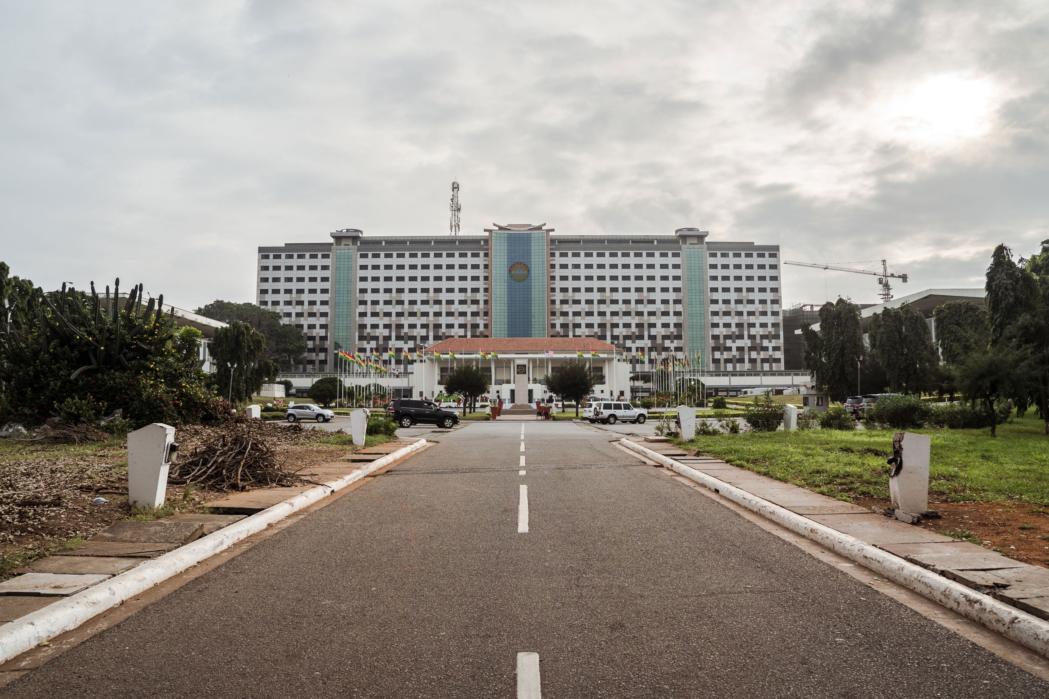 The Parliament building in Accra, Ghana, in July 2019.