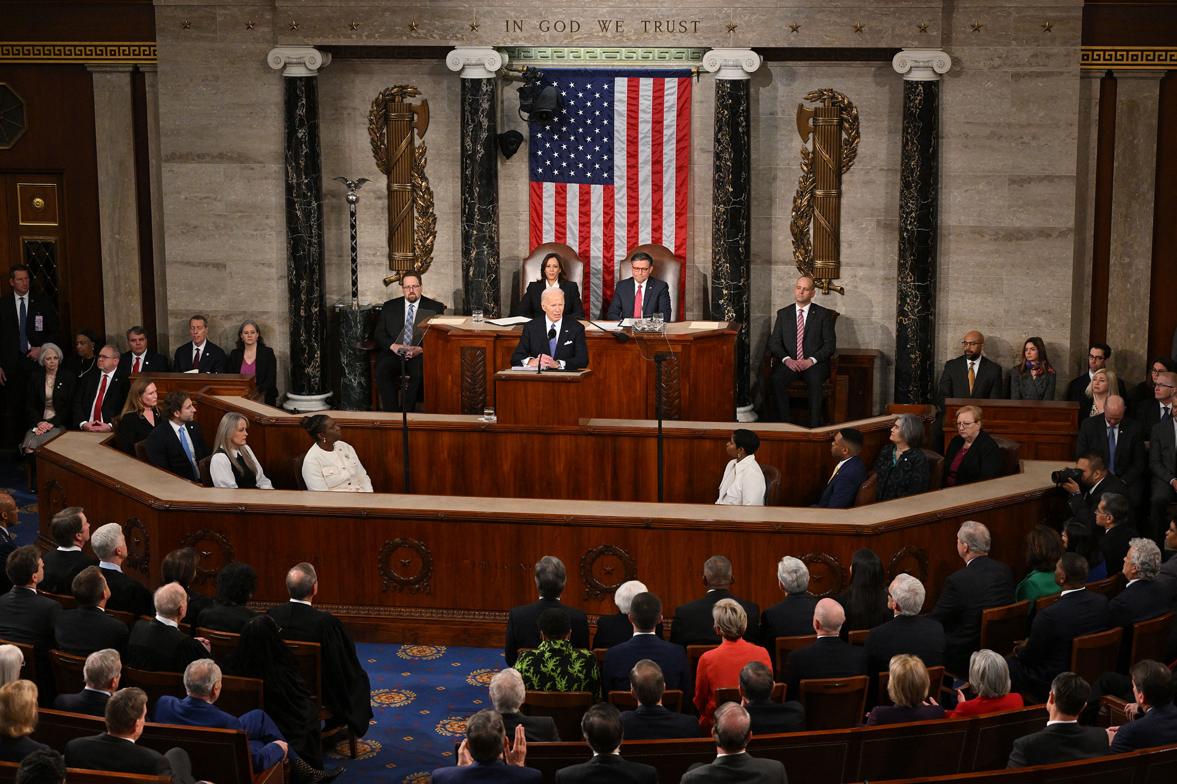 President Joe Biden delivers the State of the Union address on Thursday.