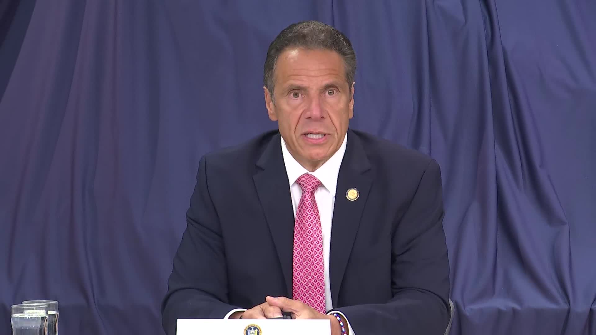 New York Gov. Andrew Cuomo speaks during a press conference in New York on June 29.
