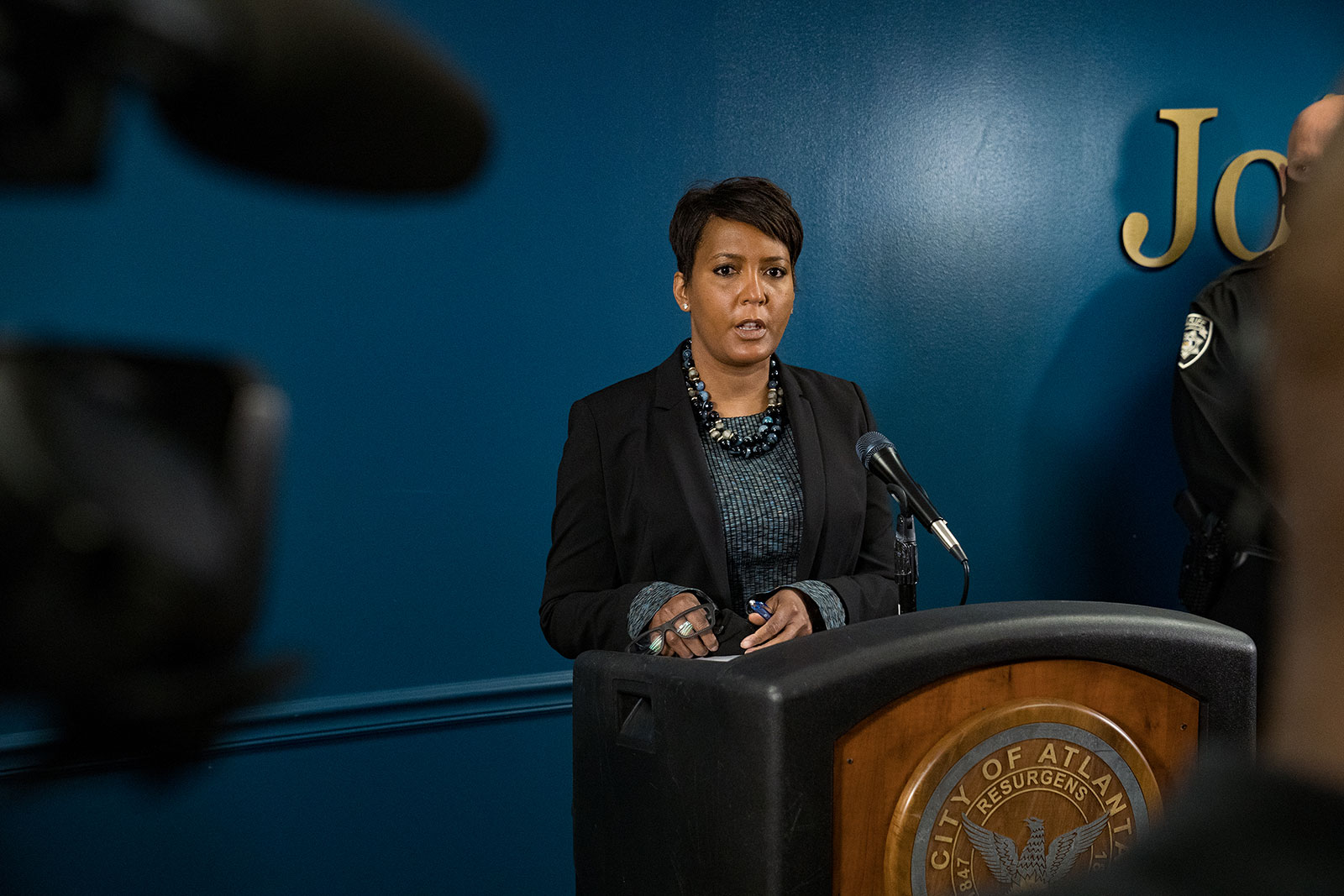 Atlanta Mayor Keisha Lance Bottoms speaks at a press conference on March 17.