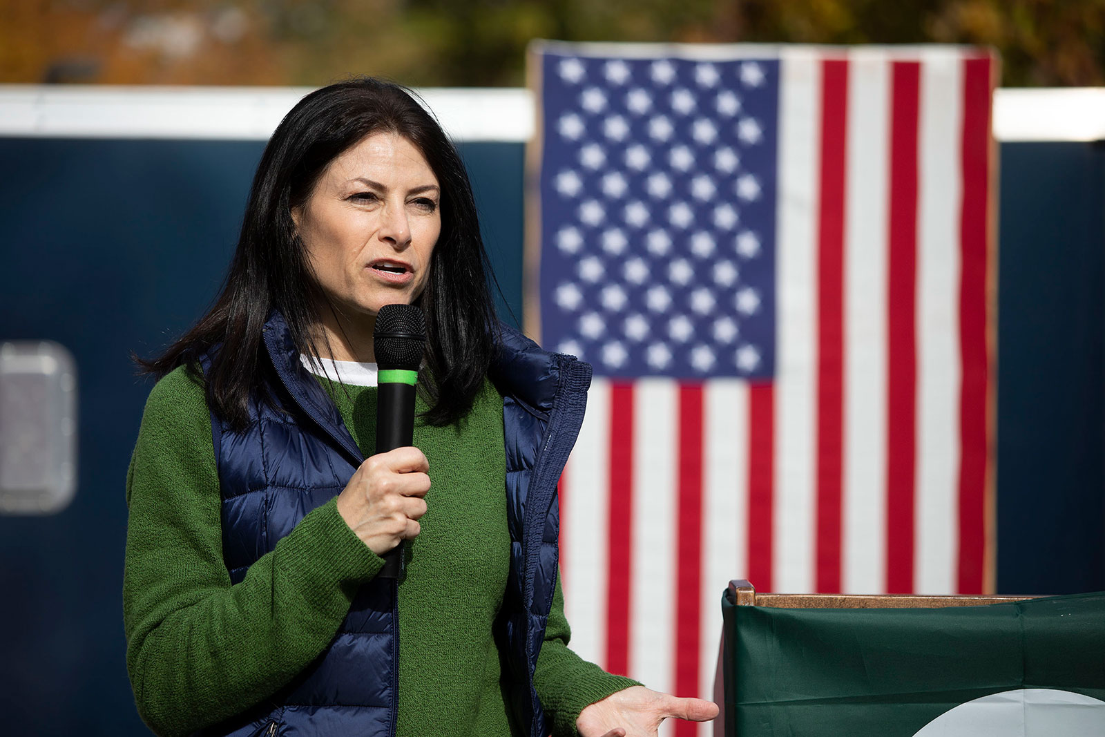 Michigan Attorney General Dana Nessel speaks astatine  a run  rally successful  East Lansing successful  October.