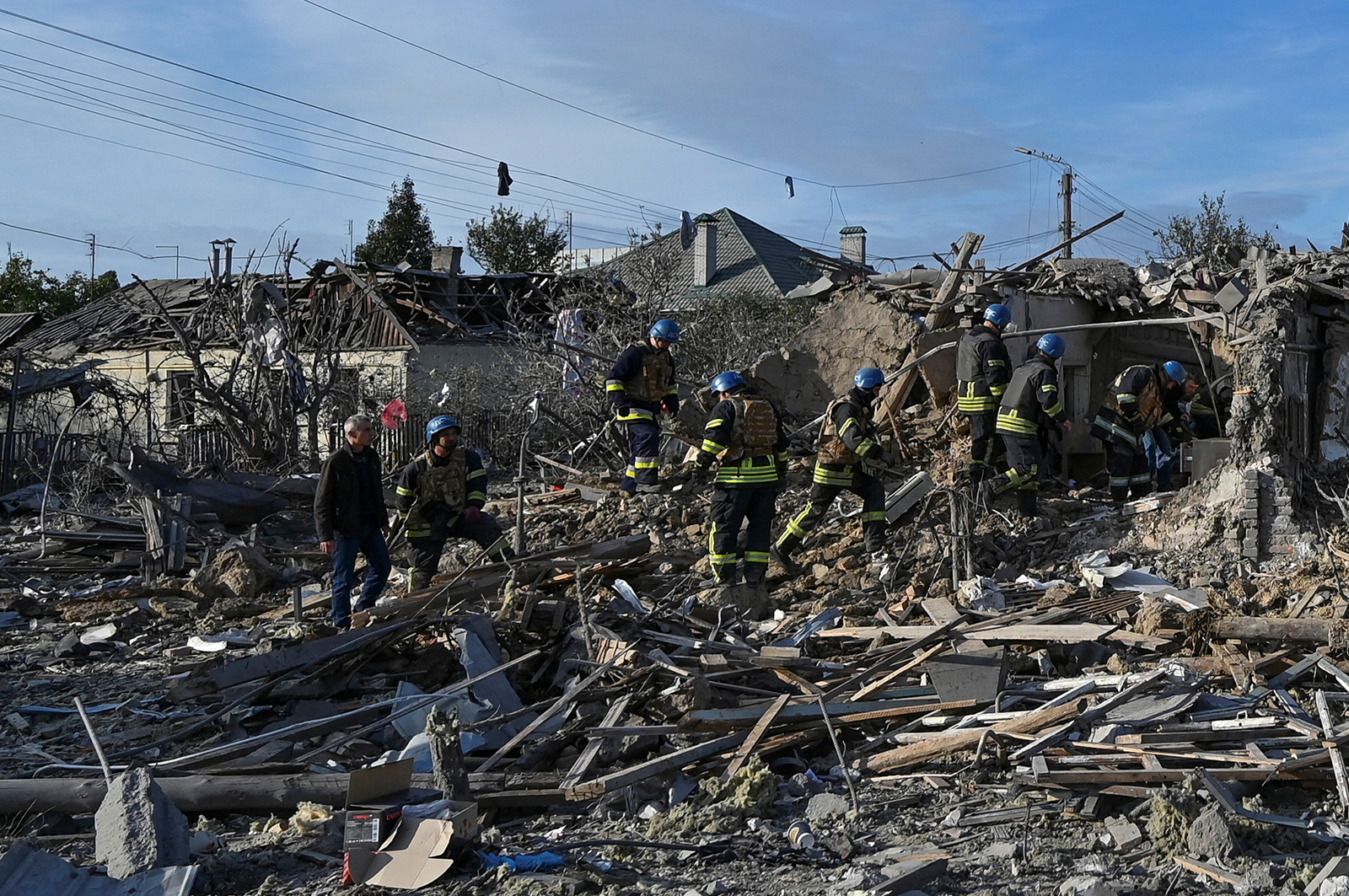 Casualties reported after Russian missile attack destroys apartment block in Zaporizhzhia city