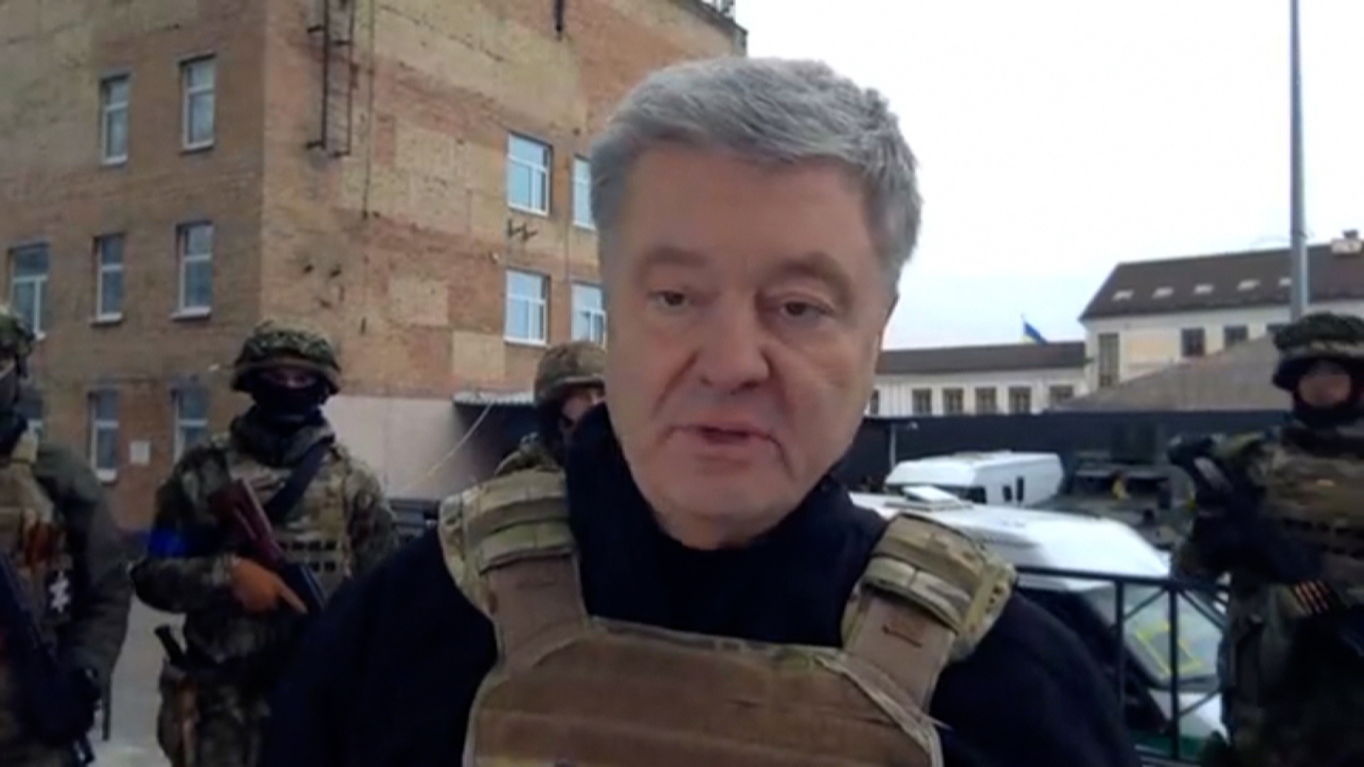 Former Ukrainian President Petro Poroshenko speaks with CNN on Saturday. 
