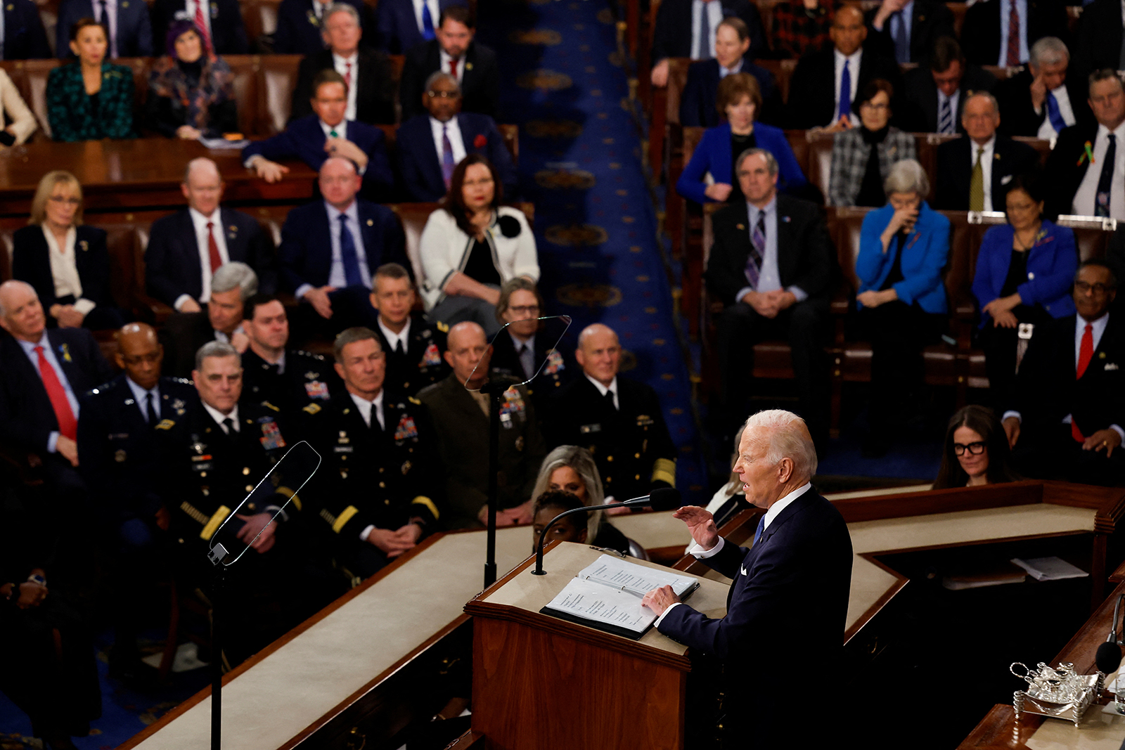 U.S. President Joe Biden delivers his State of the Union address.