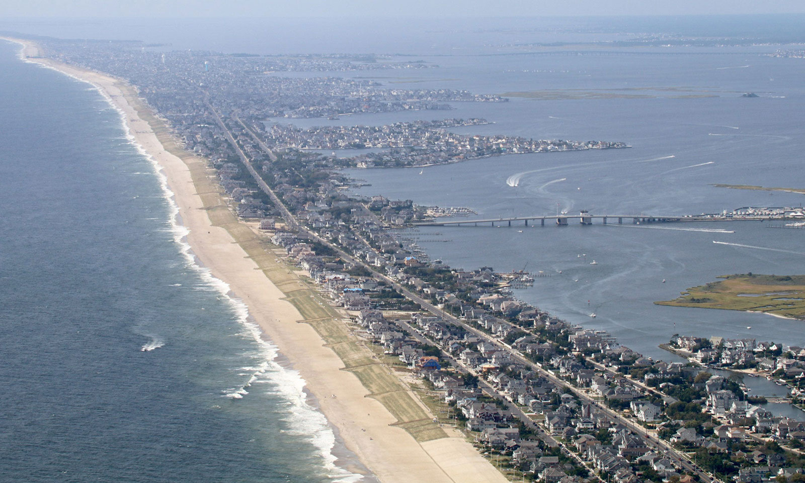 An aerial view of Mantoloking, New Jersey, in 2019.