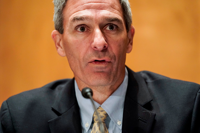 Ken Cuccinelli testifiying before a Senate Homeland Security and Governmental Affairs Committee hearing on "Threats to the Homeland" on Capitol Hill on September 24, 2020 in Washington, DC. 
