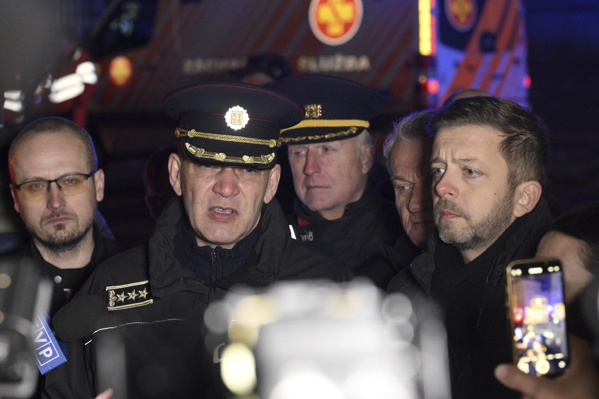 Czech police President Martin Vondrášek is seen at a press conference on Thursday.