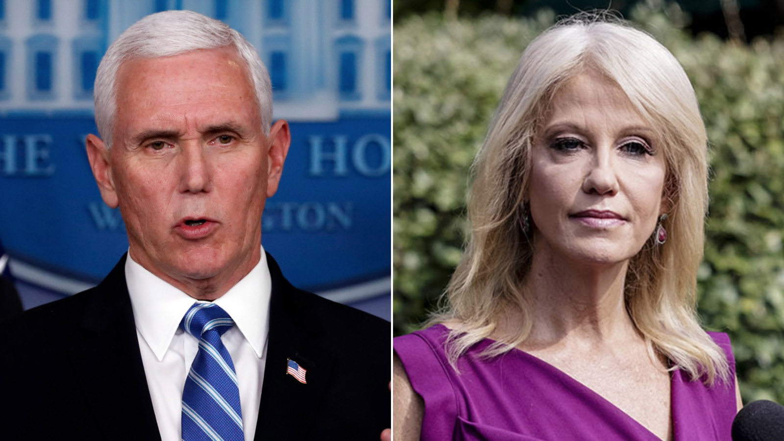 Vice President Mike Pence and Kellyanne Conway.