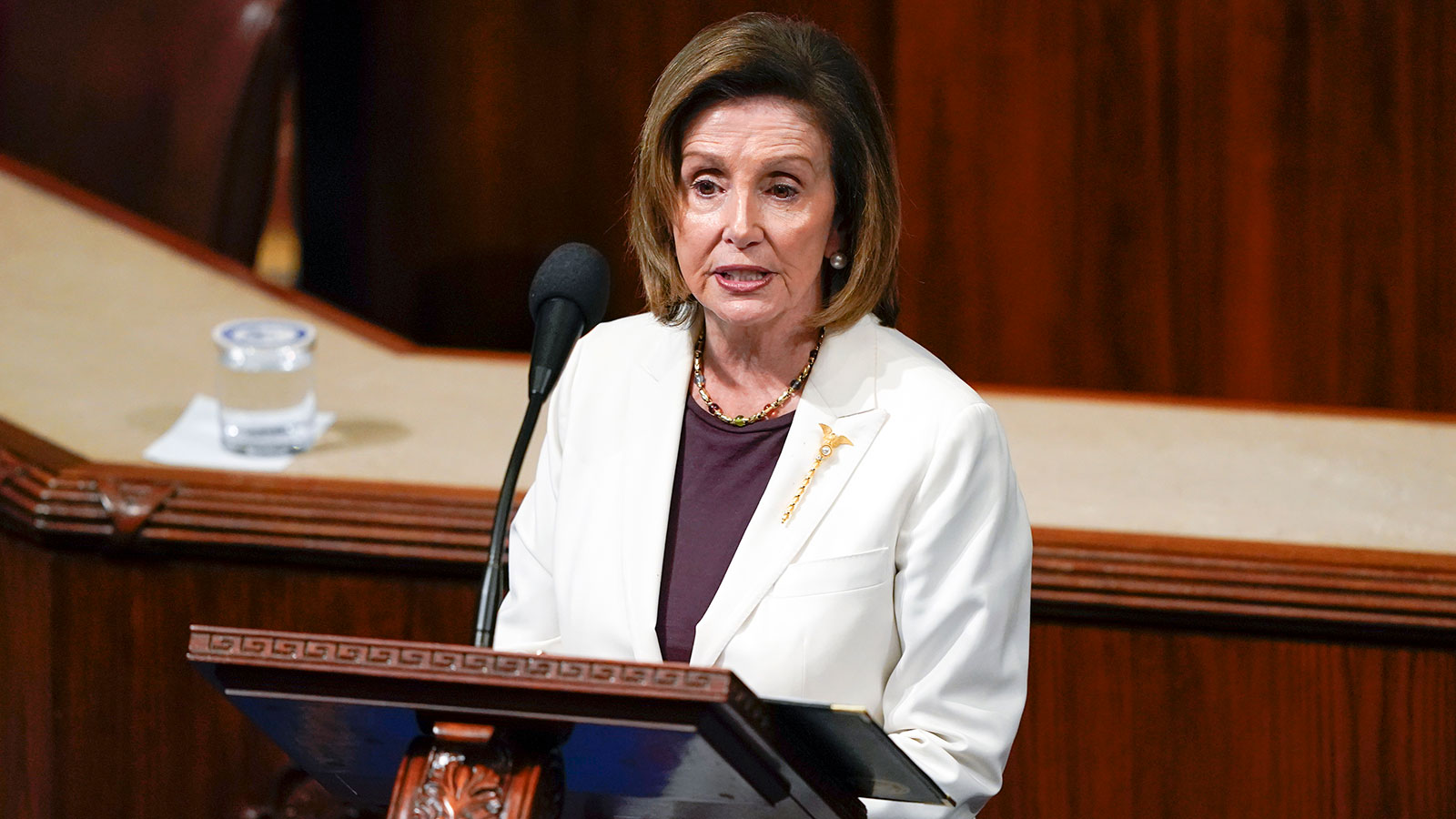 House Speaker Nancy Pelosi of speaks on the House floor at the Capitol in Washington, DC, on November 17. 