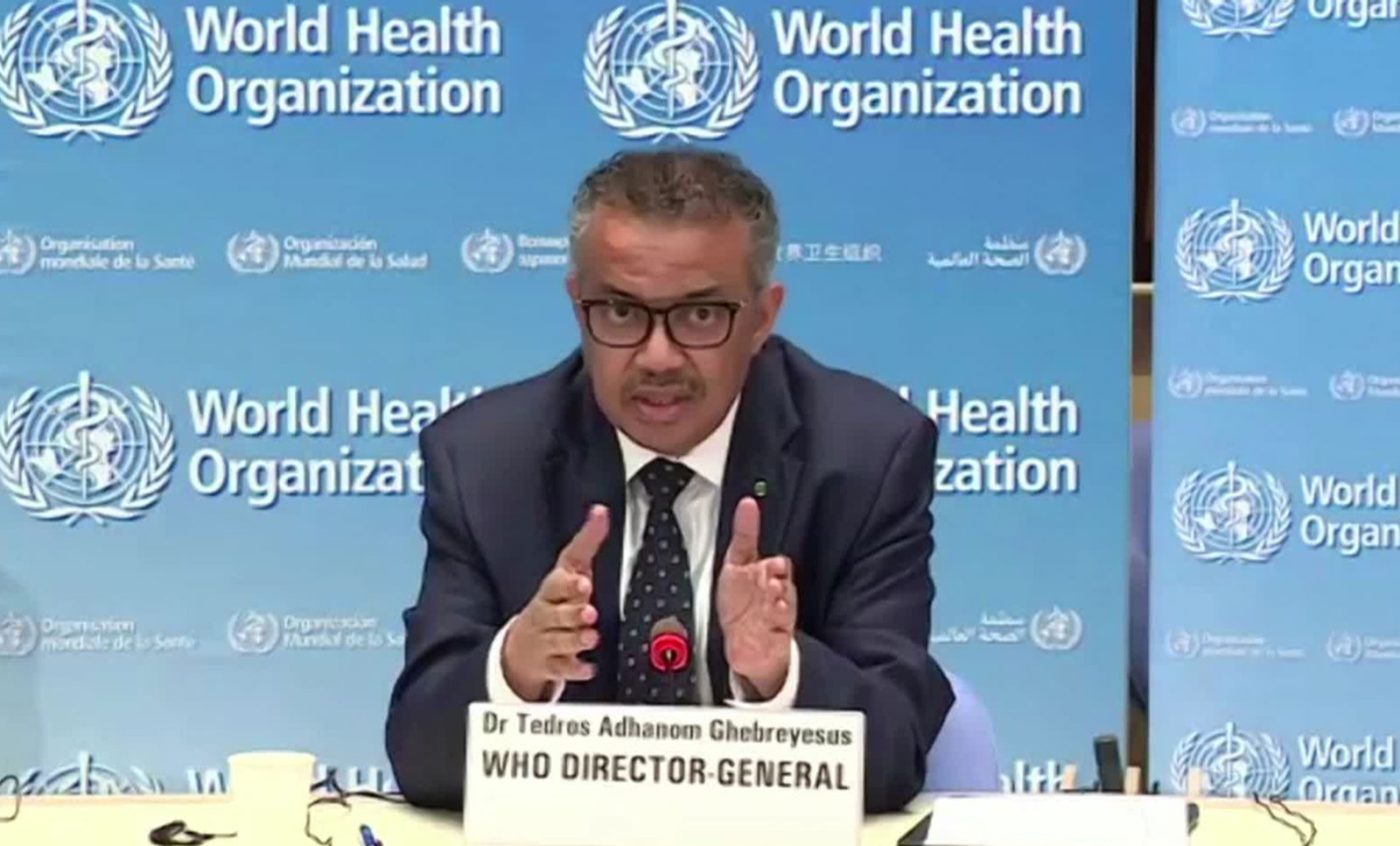 World Health Organization director-general Tedros Adhanom Ghebreyesus.