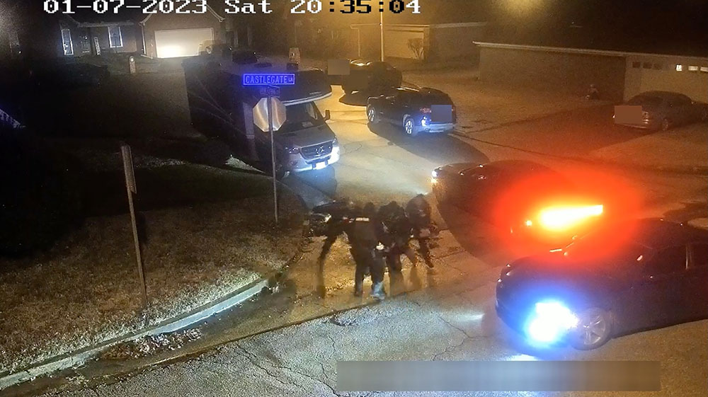 Video taken from a remotely controlled camera mounted on a neighborhood utility pole shows Tyre Nichols being hit by Memphis police officers at least nine times without visible provocation.