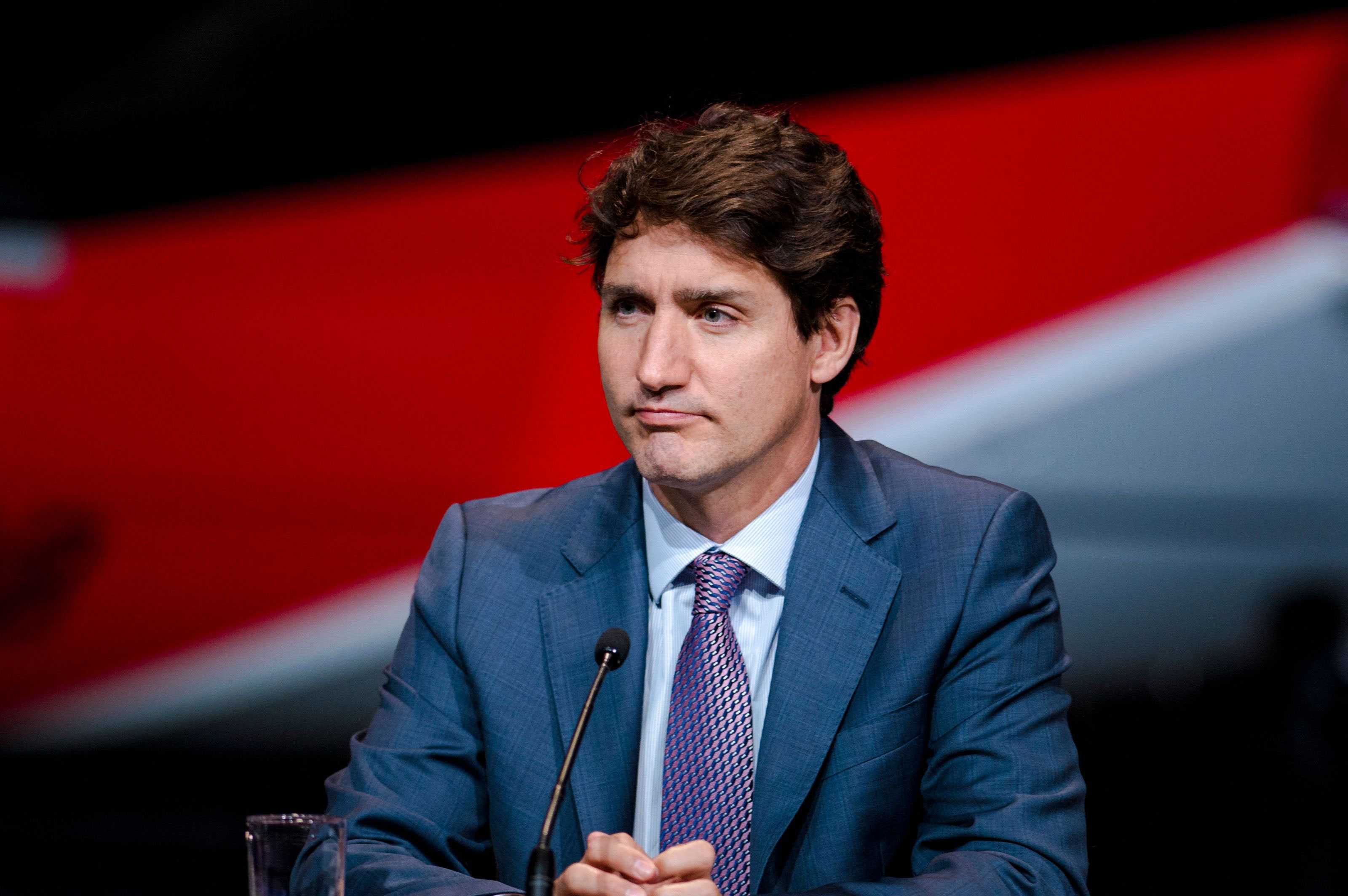 Canadian Prime Minister Justin Trudeau holds a press conference in Montreal on July 15, 2021.