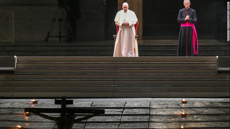 Pope Francis at St. Peter's Square in The Vatican.