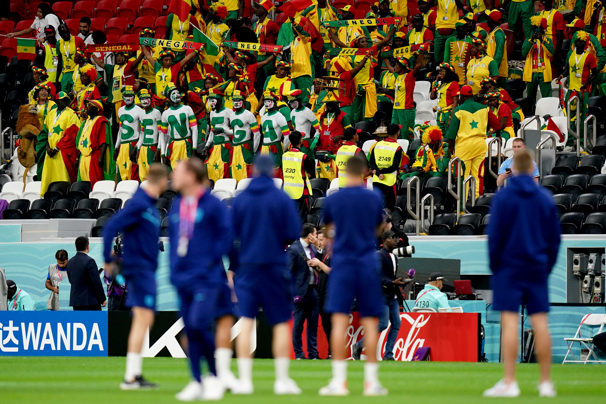 Senegal fans in the stadium before the match on Sunday.