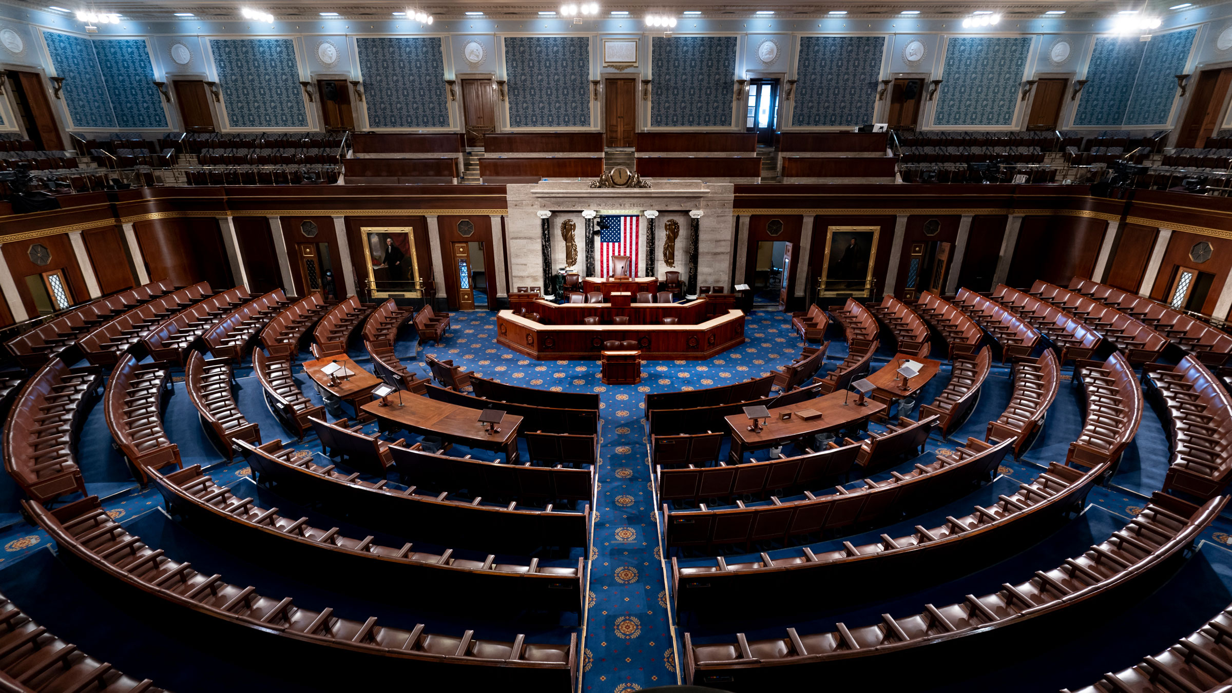The House chamber in February.