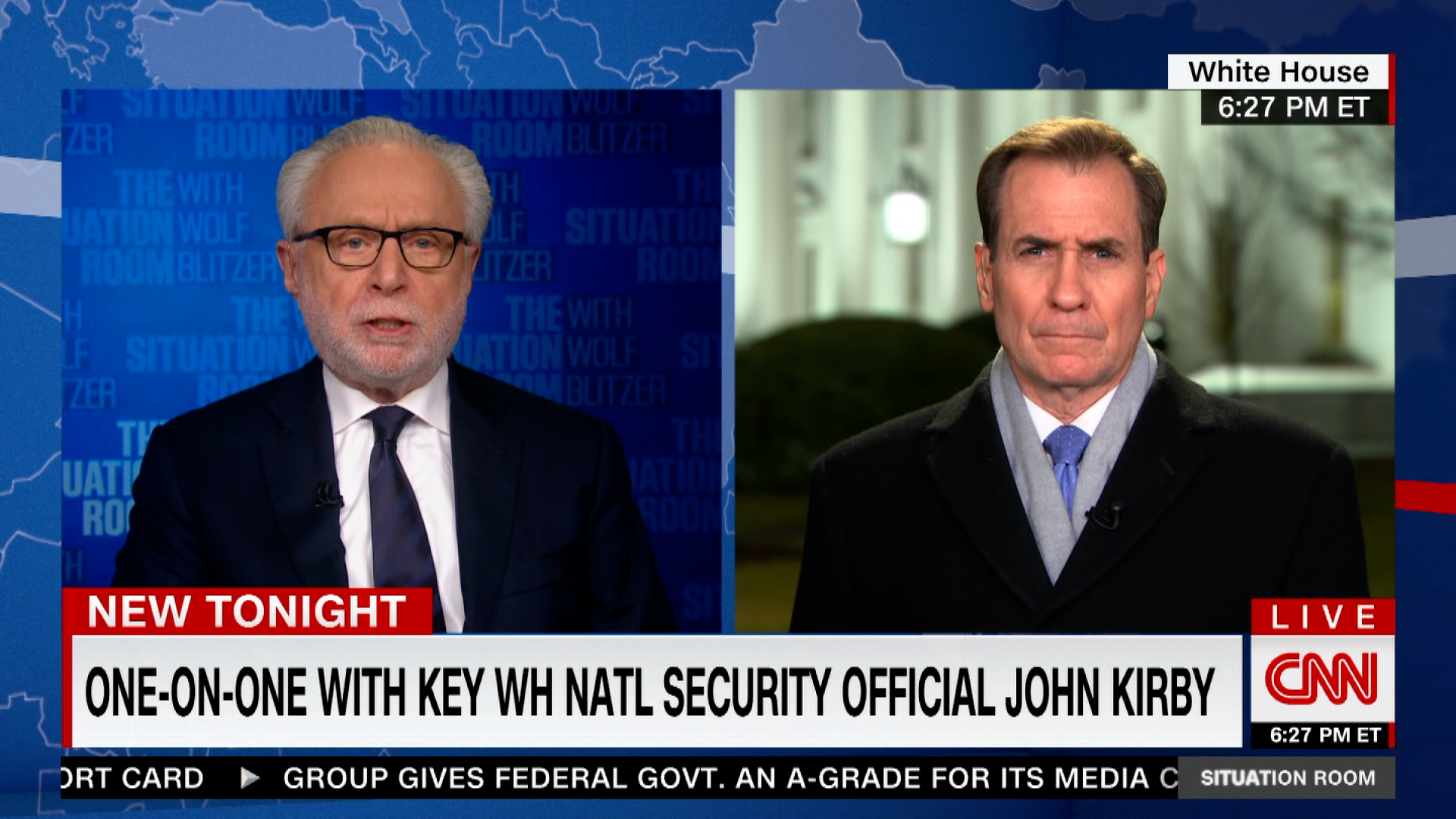 John Kirby speaks with CNN's Wolf Blitzer on Wednesday, January 25, 2023. 