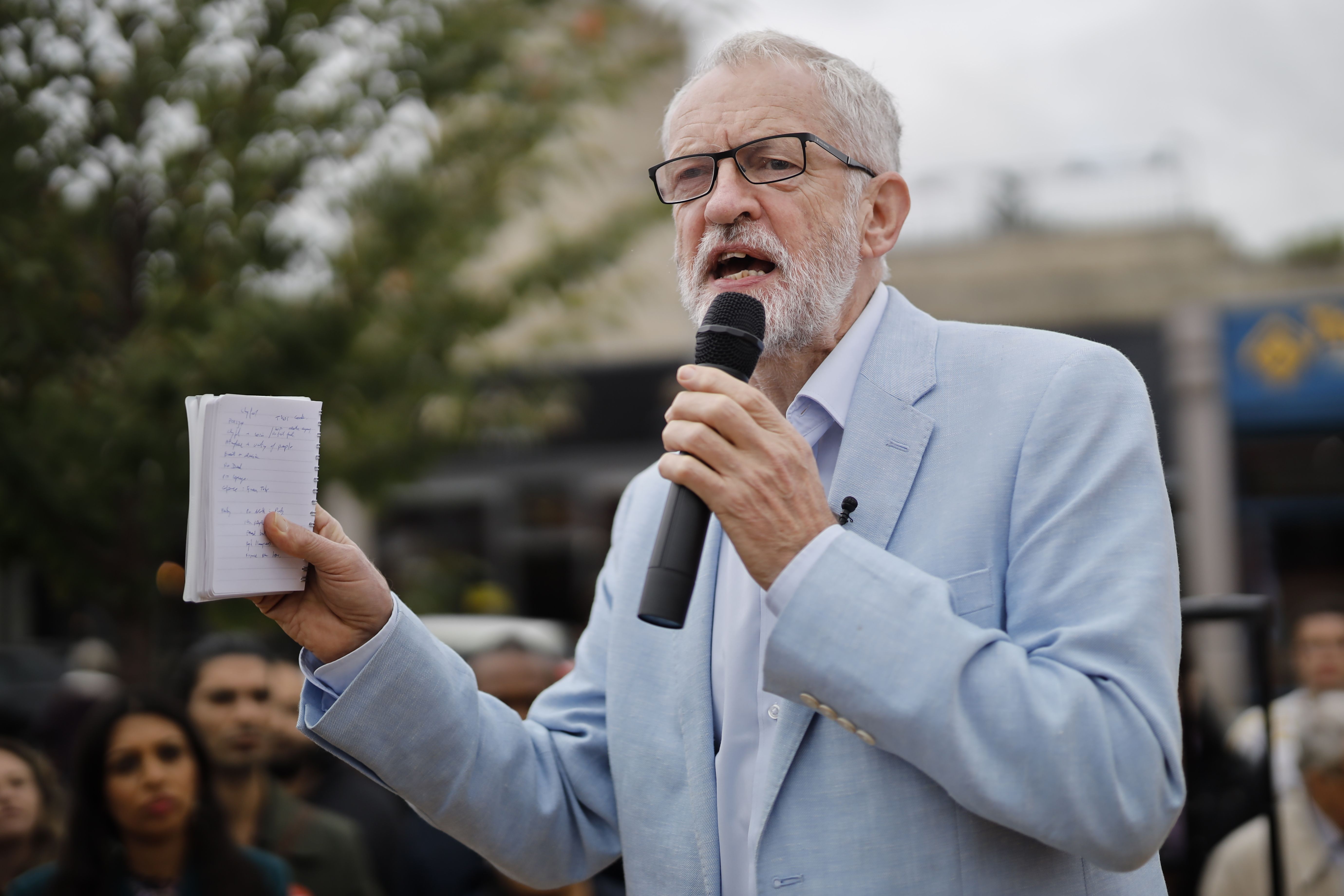 Jeremy Corbyn, opposition Labour Party leader