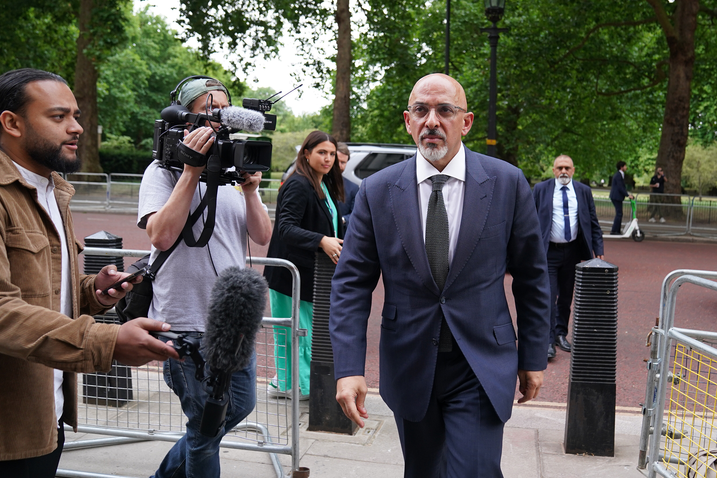 Chancellor Nadhim Zahawi arrives at the HM Treasury in Westminster, London, following his appointment on July 6.