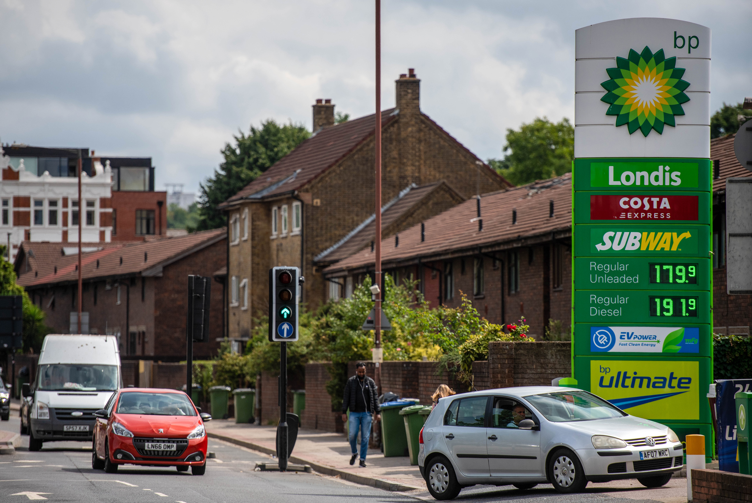 A BP Plc gas station is seen in London, UK on August 1.