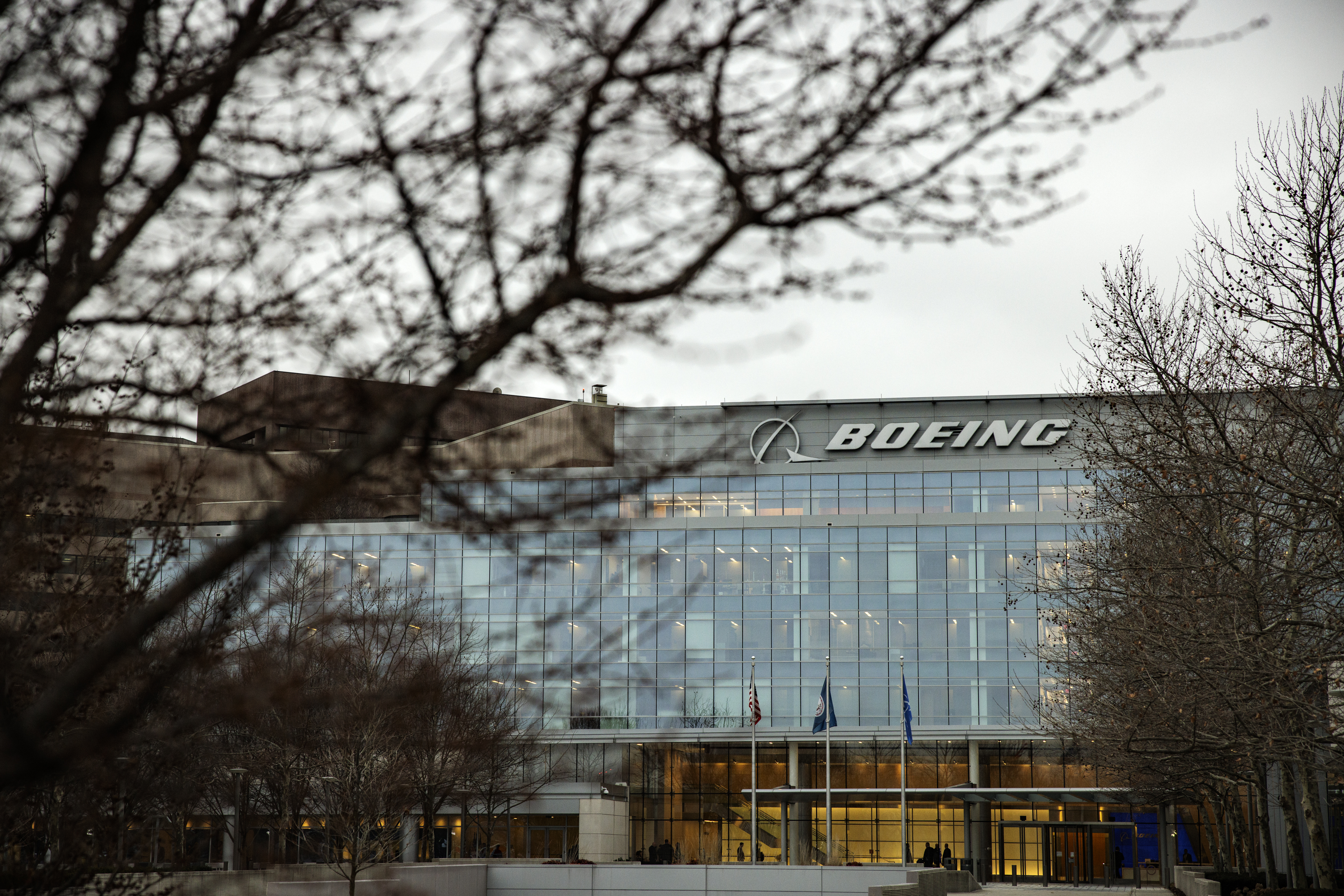 Boeing’s headquarters in Arlington, Virginia, is pictured on January 31.