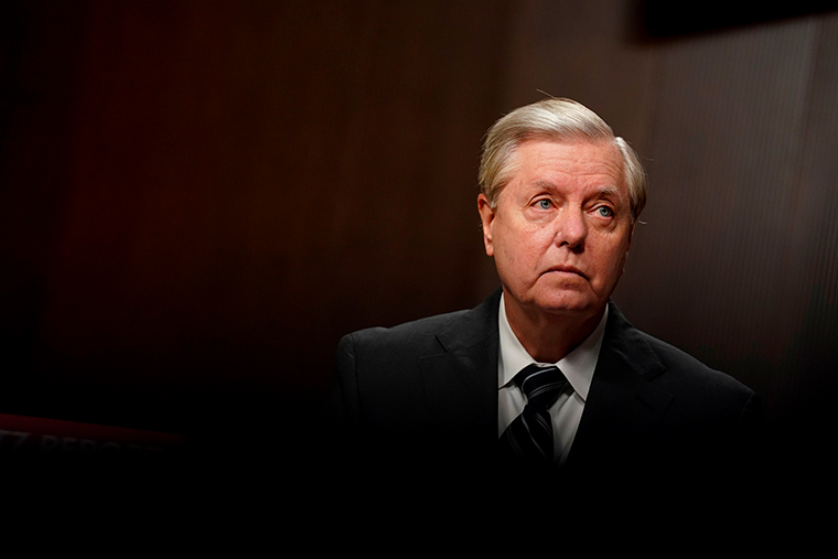Senator Lindsey Graham, a Republican from South Carolina and chairman of the Senate Judiciary Committee, waits to begin a hearing in Washington, DC, on September 30, 2020.