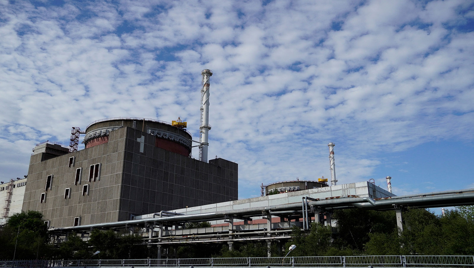 The Zaporizhzhia Nuclear Power Plant is seen in Enerhodar on September 11.