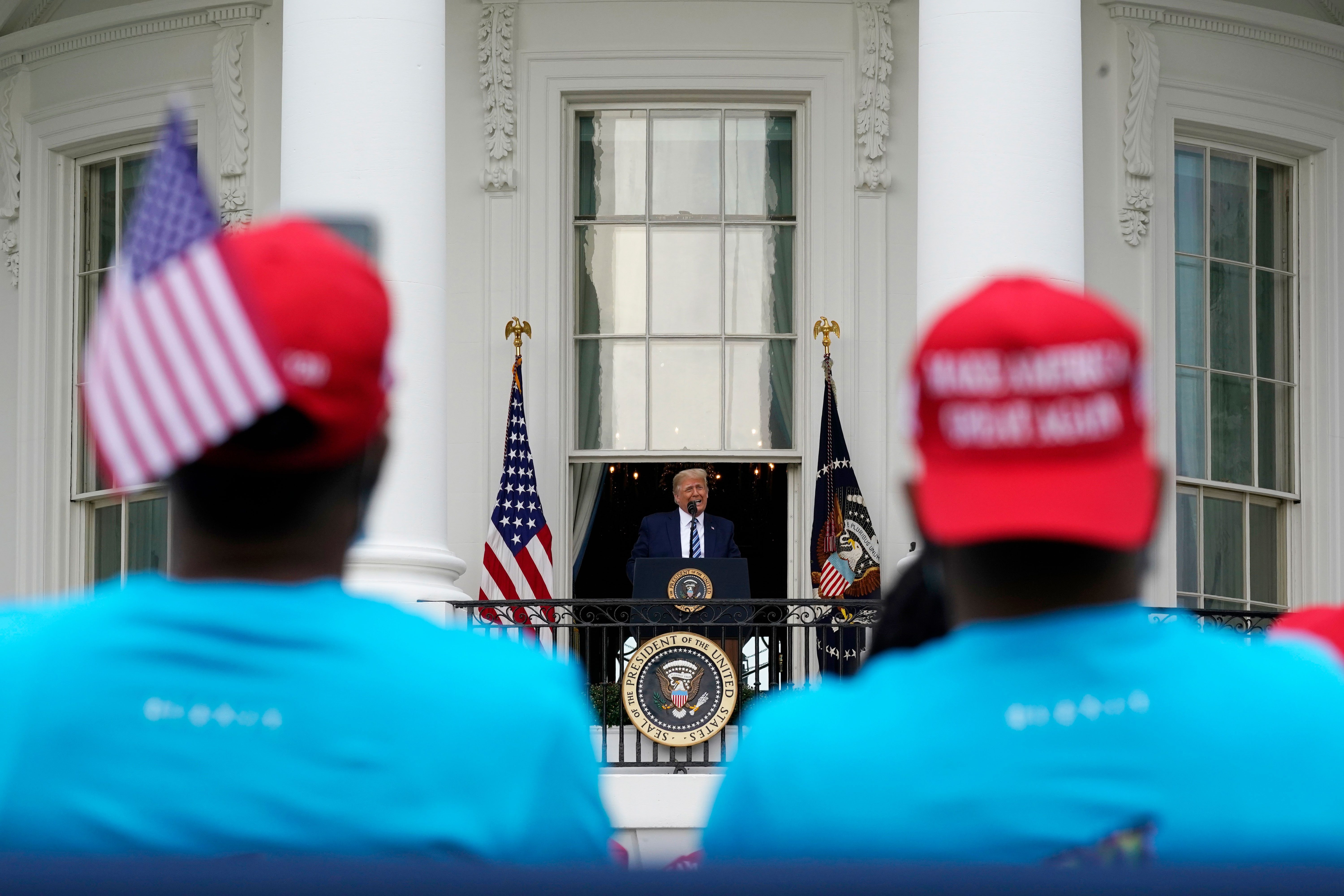 President Trump defends Saturday's White House event