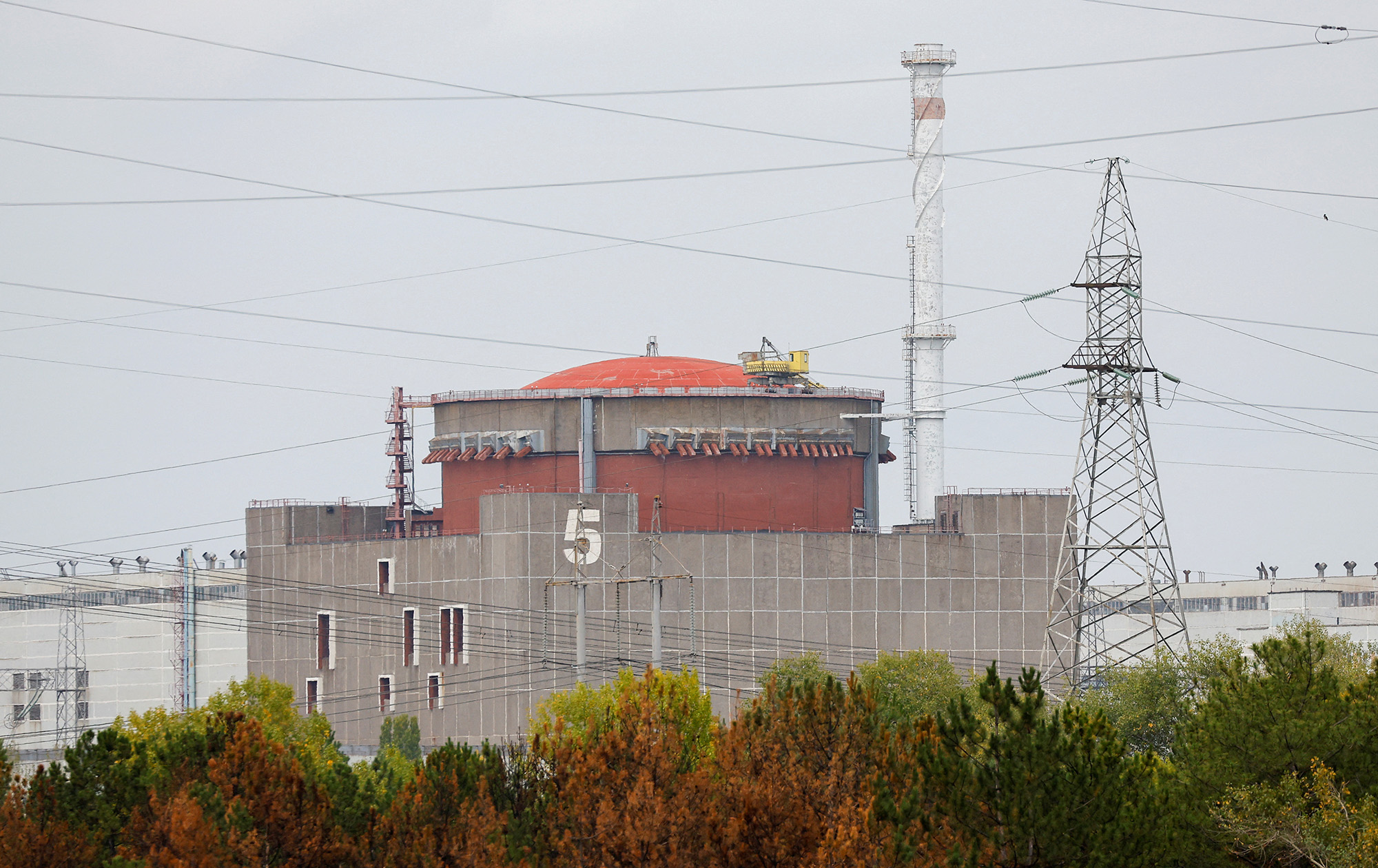 The Zaporizhzhia nuclear power plant outside Enerhodar in the Zaporizhzhia region of Russian-controlled Ukraine, on October 14.