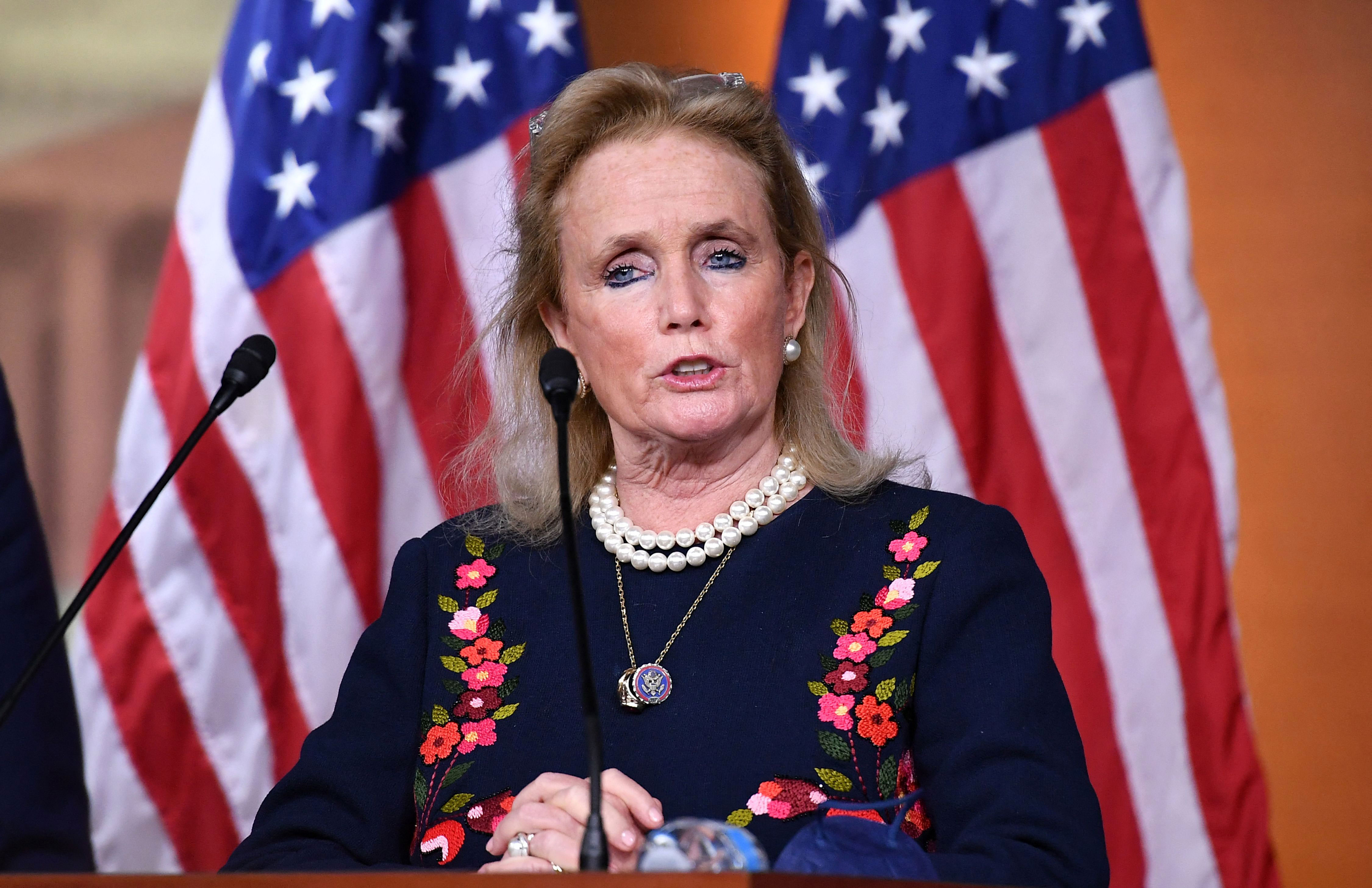 Rep. Debbie Dingell speaks at a press conference at the Capitol in Washington, DC, on November 2.