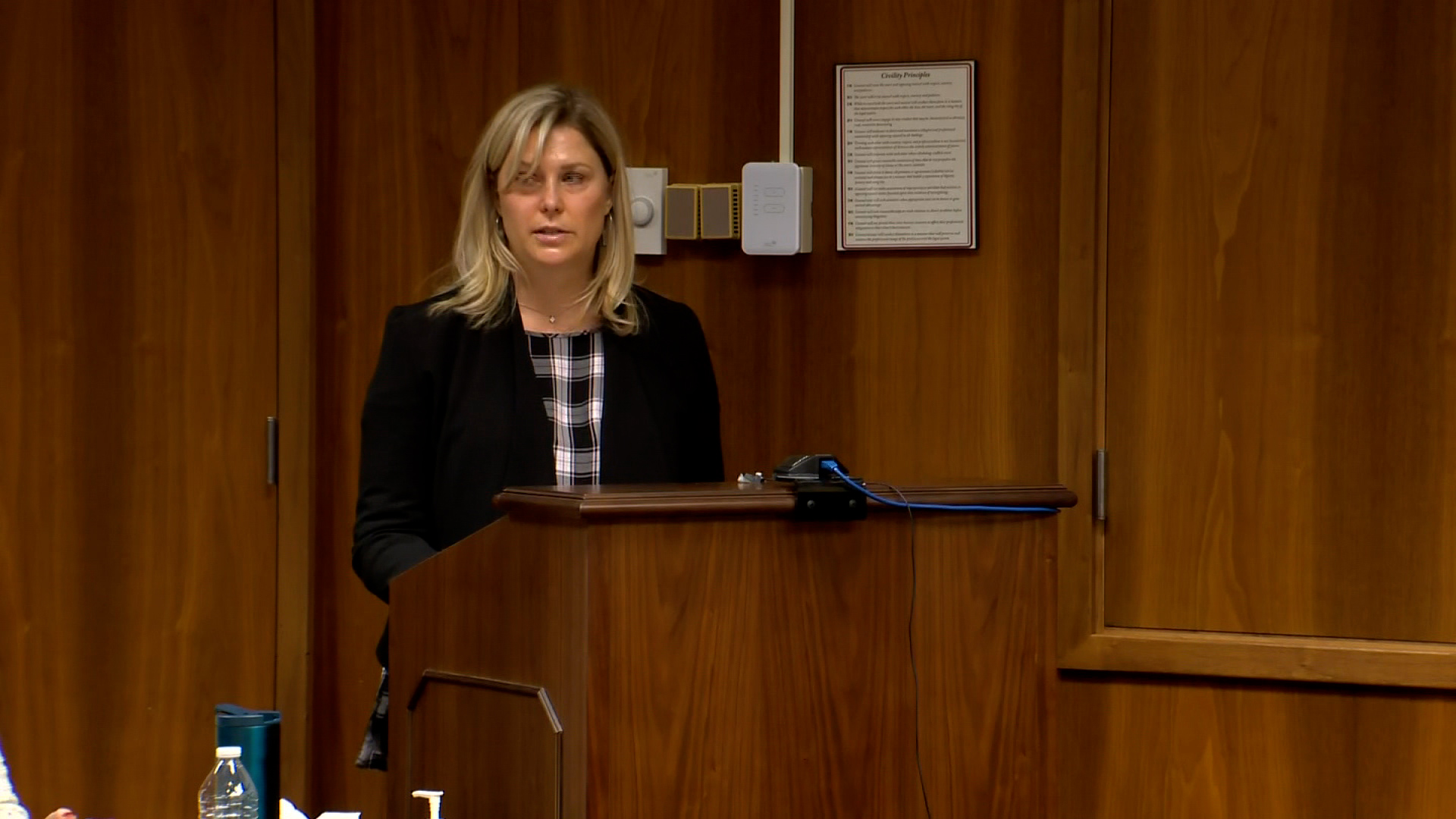 Molly Darnell delivers a victim impact statement at Ethan Crumbley's sentencing on Friday.