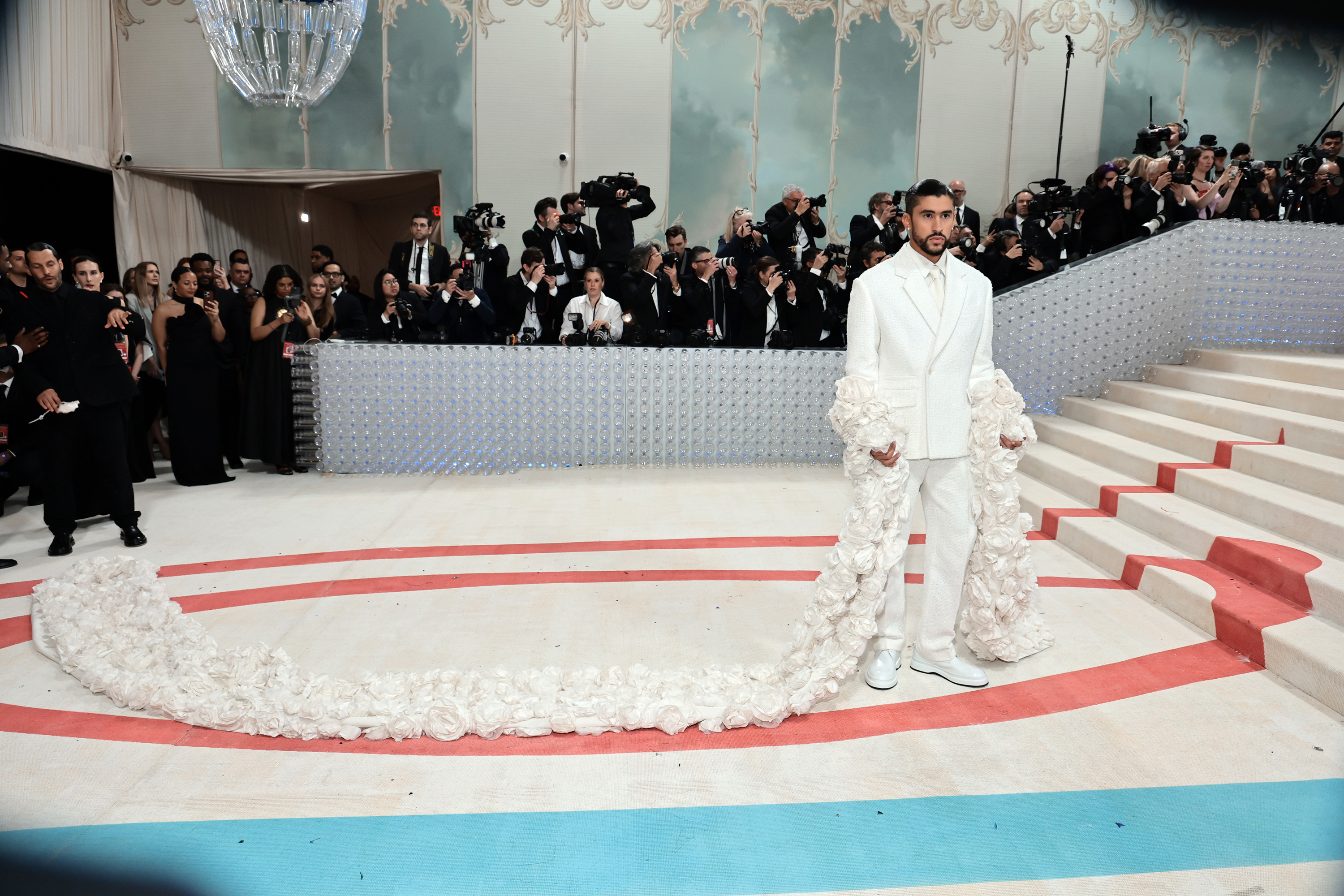 Bad Bunny attends The 2023 Met Gala Celebrating "Karl Lagerfeld: A Line Of Beauty" at The Metropolitan Museum of Art on May 1, in New York City.