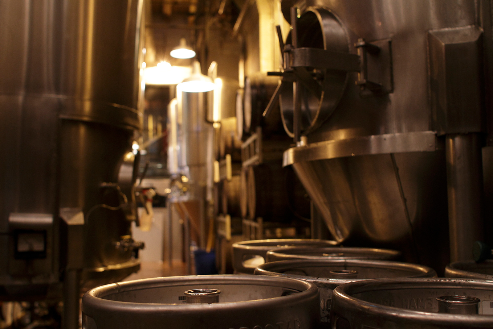 Brewing tanks are seen at the Goose Island Brew Pub in Chicago, in May 2011.