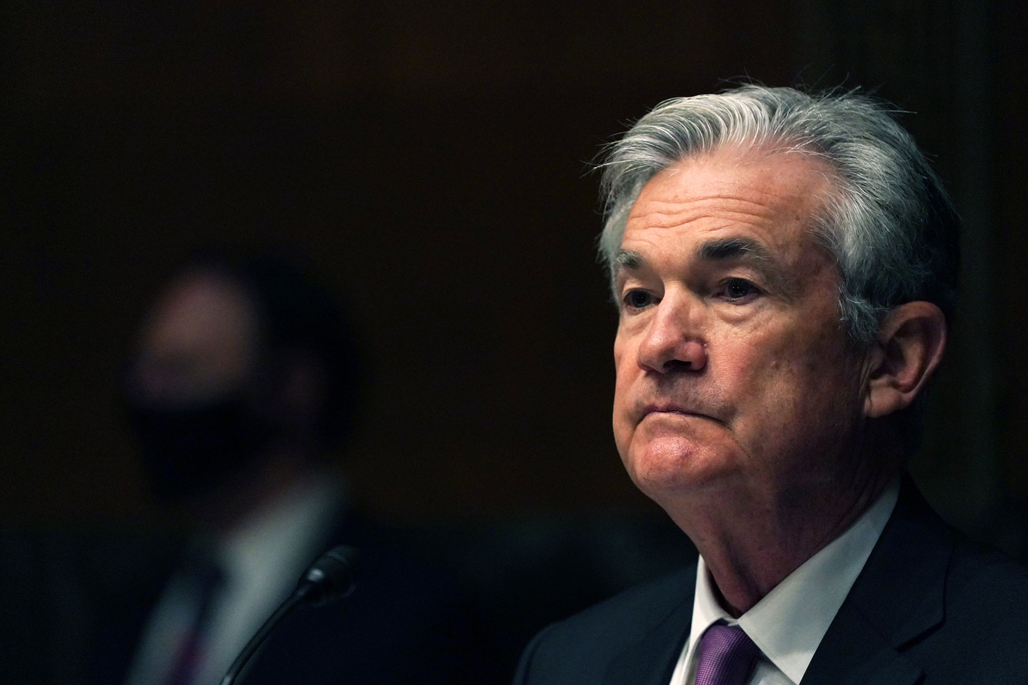 Federal Reserve Chair Jerome Powell testifies during a Senate Banking Committee hearing on September 24 in Washington, DC. 