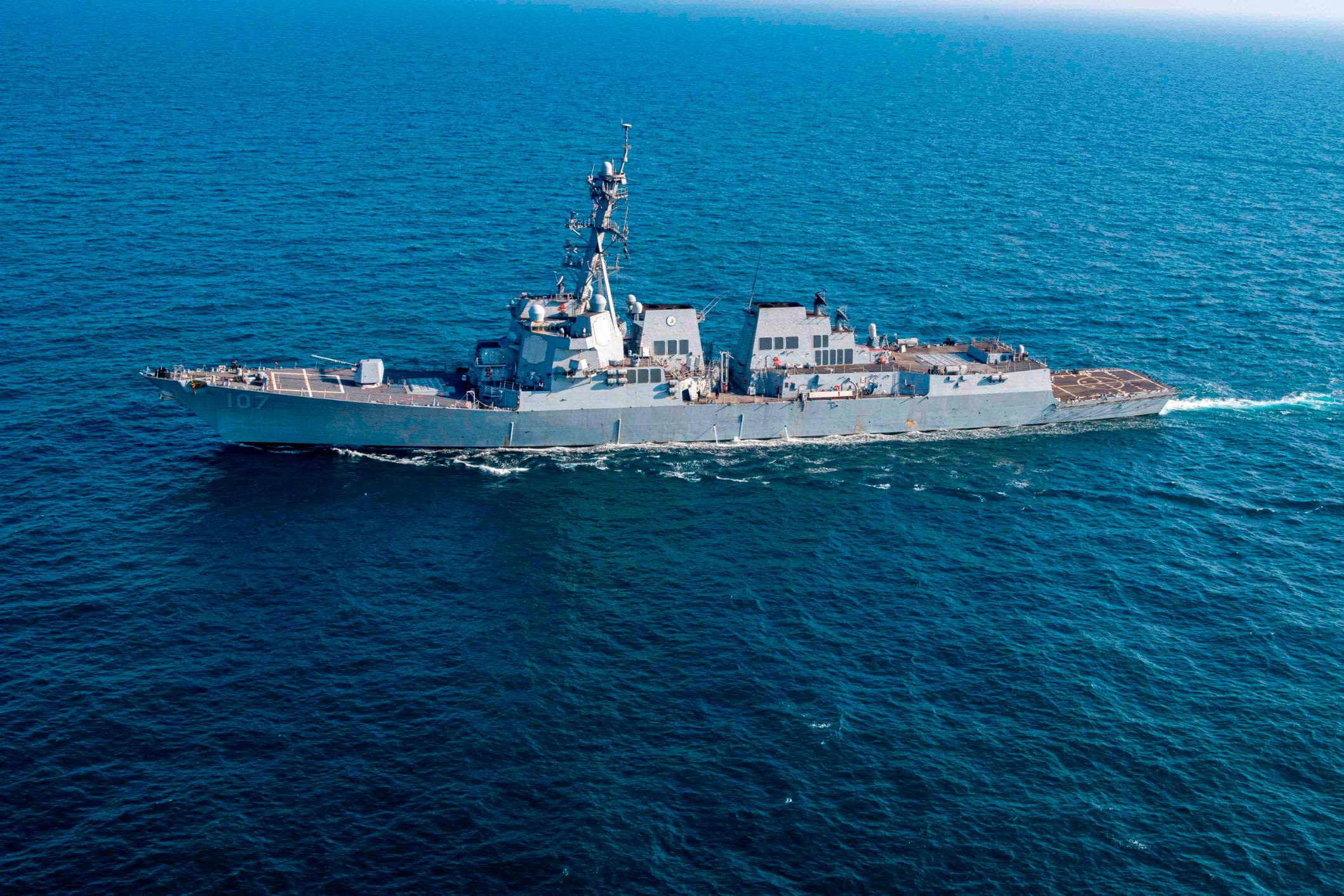 US warship shot down two ballistic missiles from Houthicontrolled