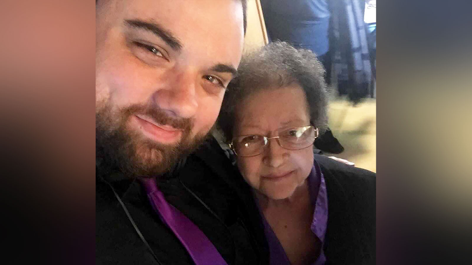 Nathan Blankenship and his grandmother Joyce Blankenship in 2015.