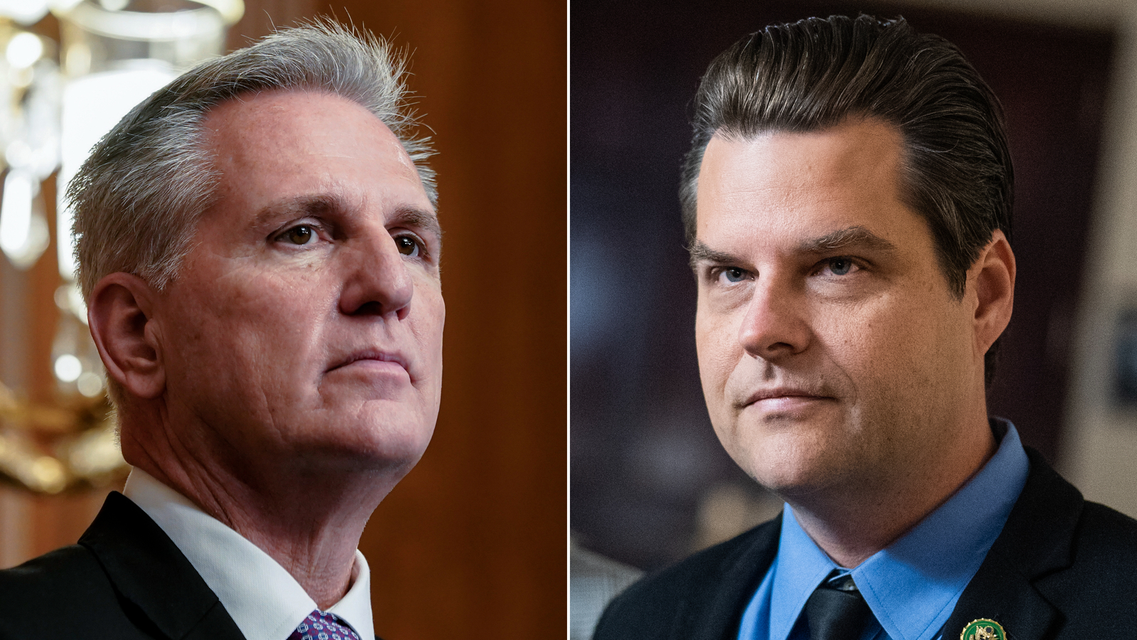 House Speaker Kevin McCarthy and Rep. Matt Gaetz. 