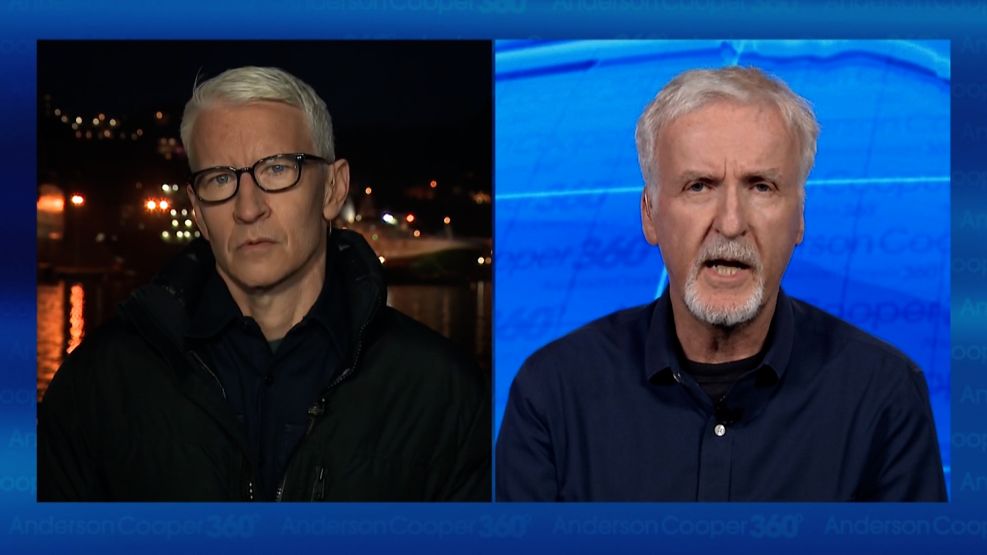 James Cameron speaks to CNN's Anderson Cooper on Thursday.