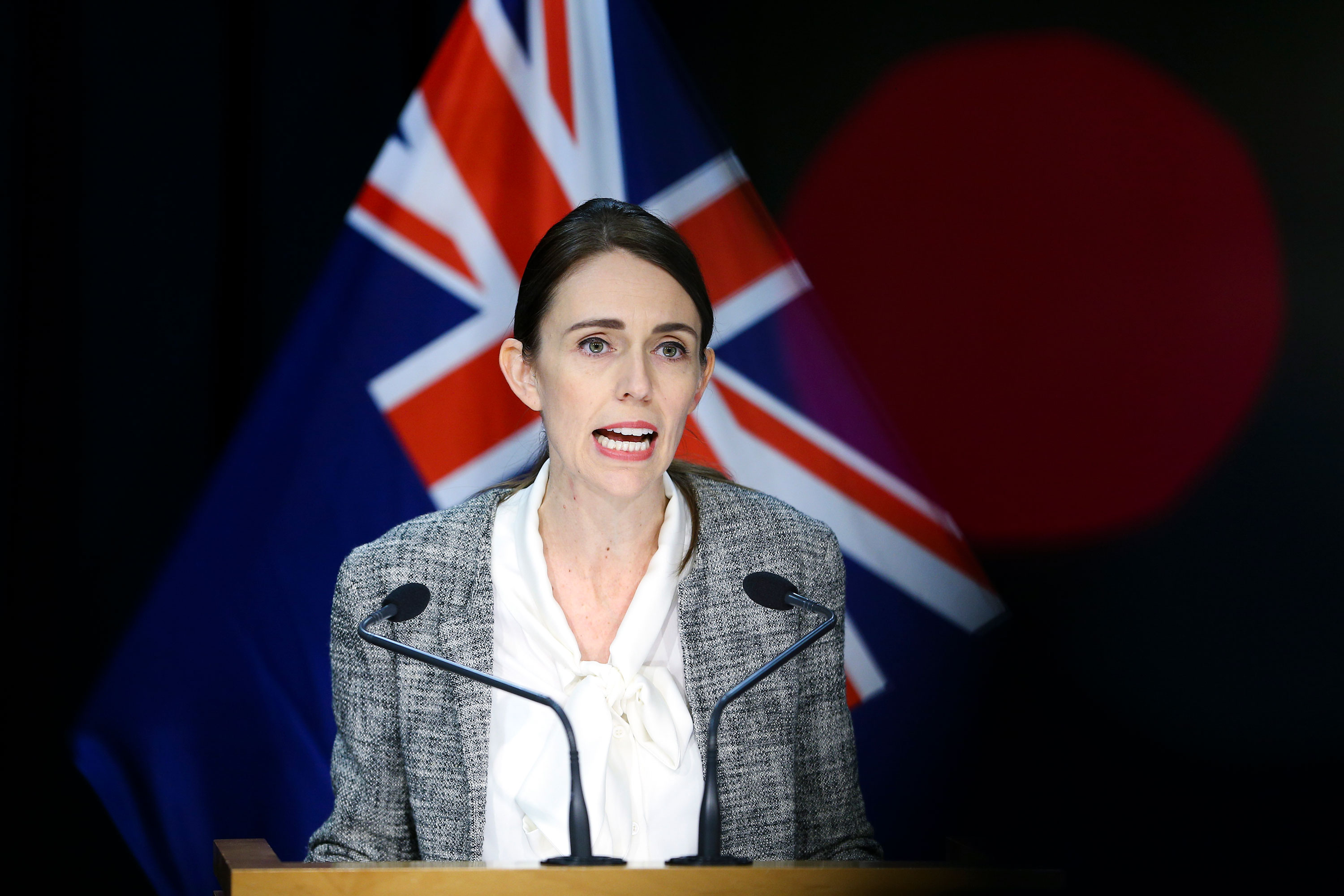 Prime Minister Jacinda Ardern speaks to media during a press conference at Parliament on June 17 in Wellington, New Zealand. 