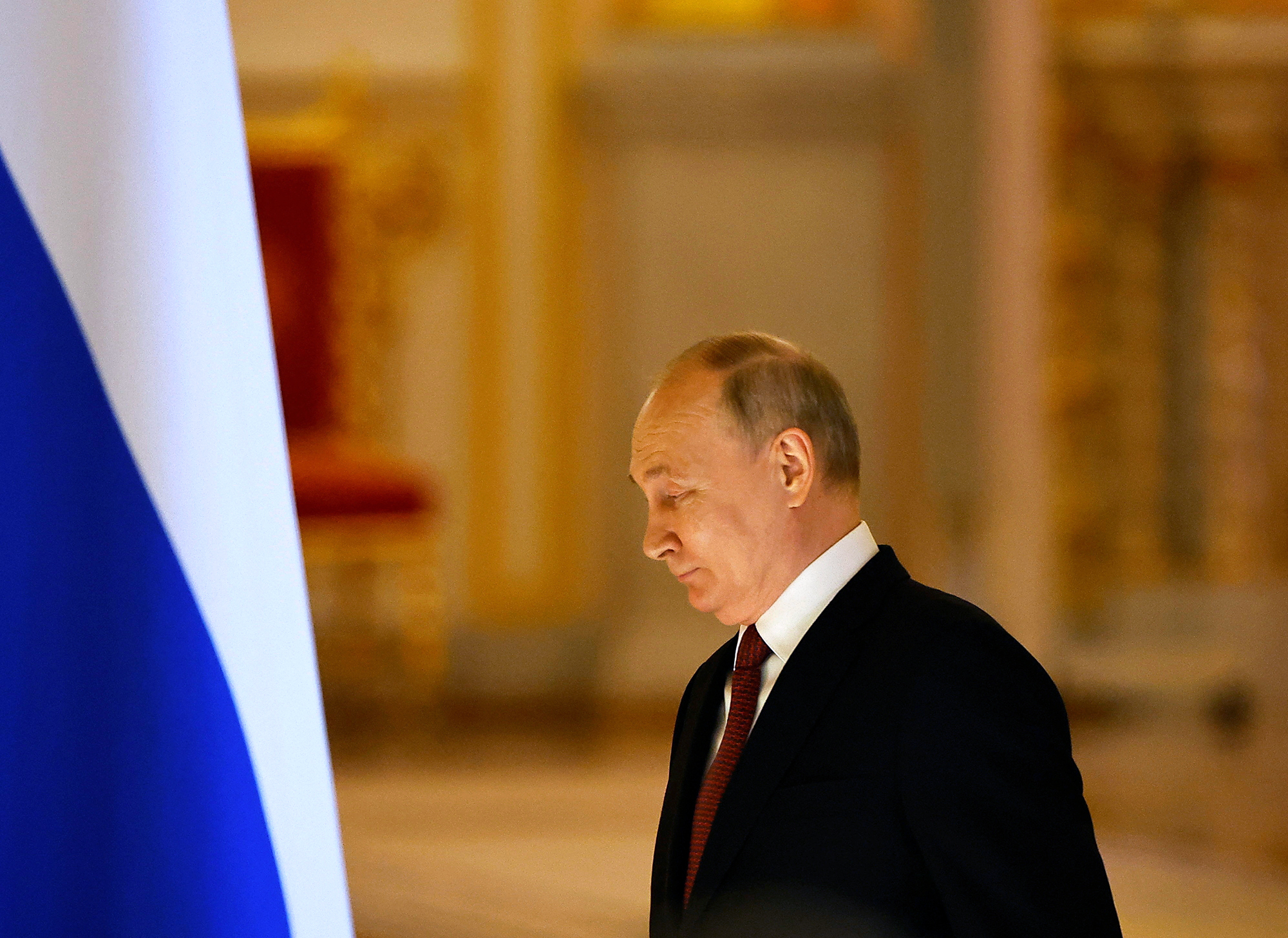 Russian President Vladimir Putin attends a meeting in Moscow on March 20.