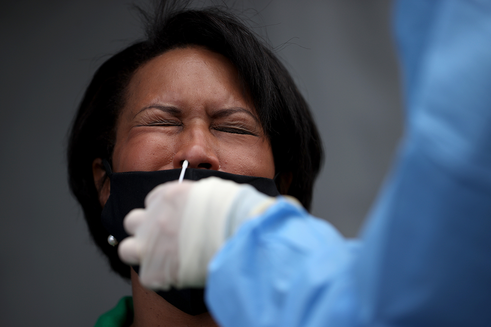 Washington DC Mayor Muriel Bowser is tested for coronavirus at a testing site in the Anacostia neighborhood June 10, in Washington, DC. 