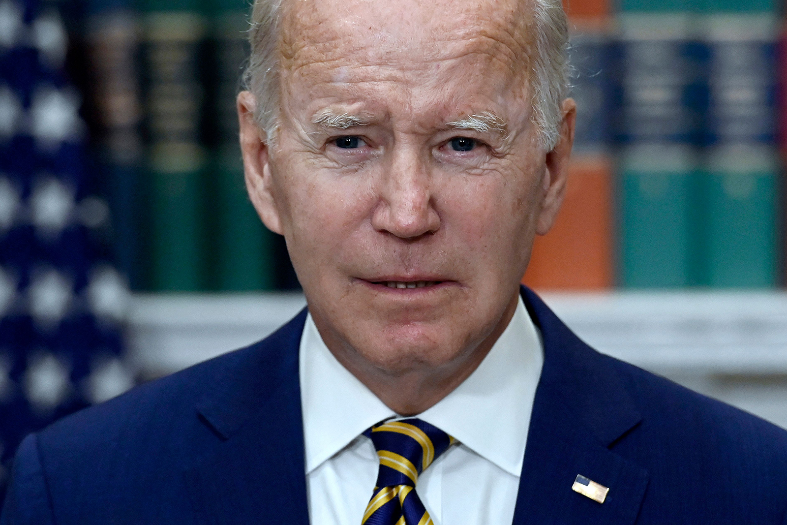 US President Joe Biden announces student loan relief on August 24, 2022 in the Roosevelt Room of the White House in Washington, DC. 