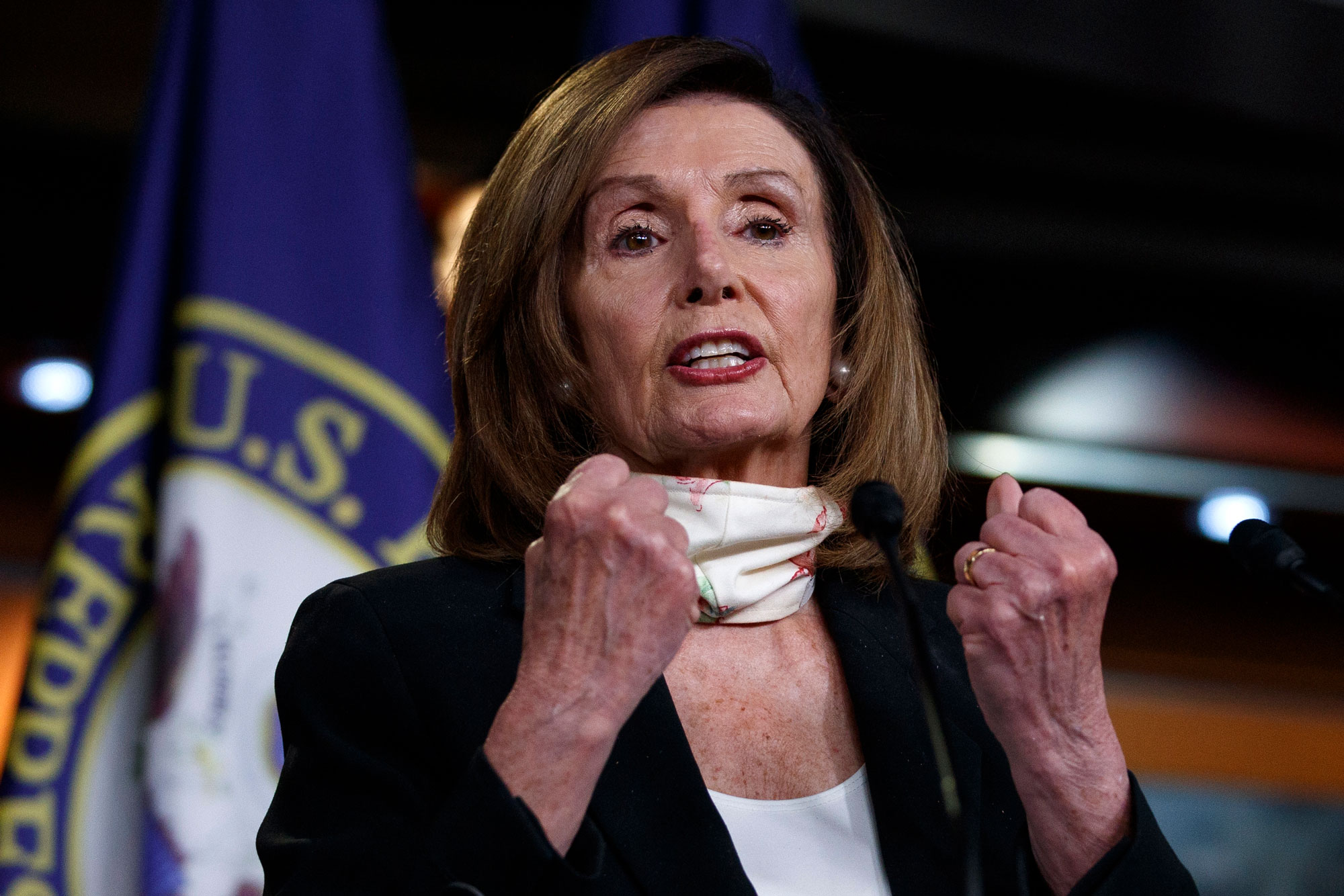 House Speaker Nancy Pelosi of Calif., speaks during a news conference on Capitol Hill in Washington on May 28.